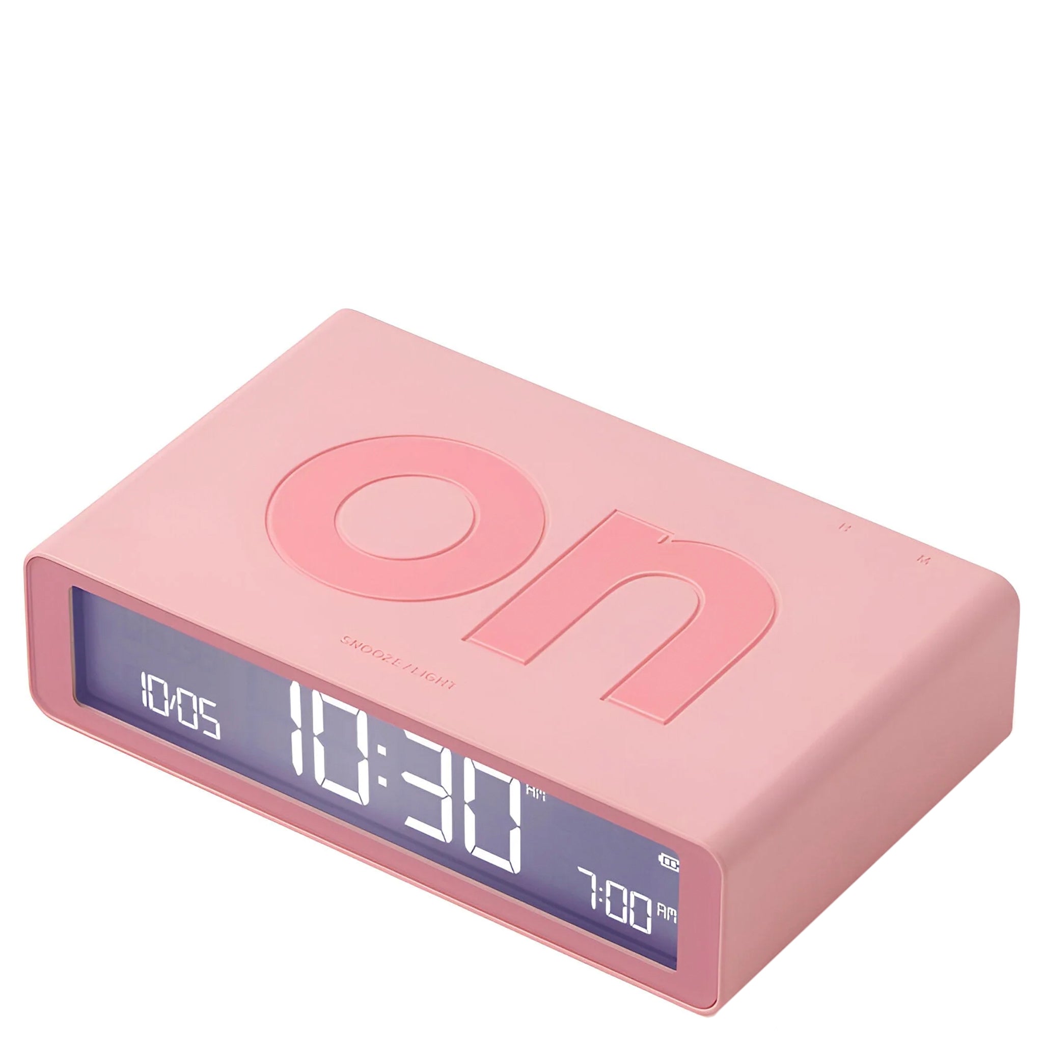 Lexon Flip Classic Reversible LCD Alarm Clock - Pink