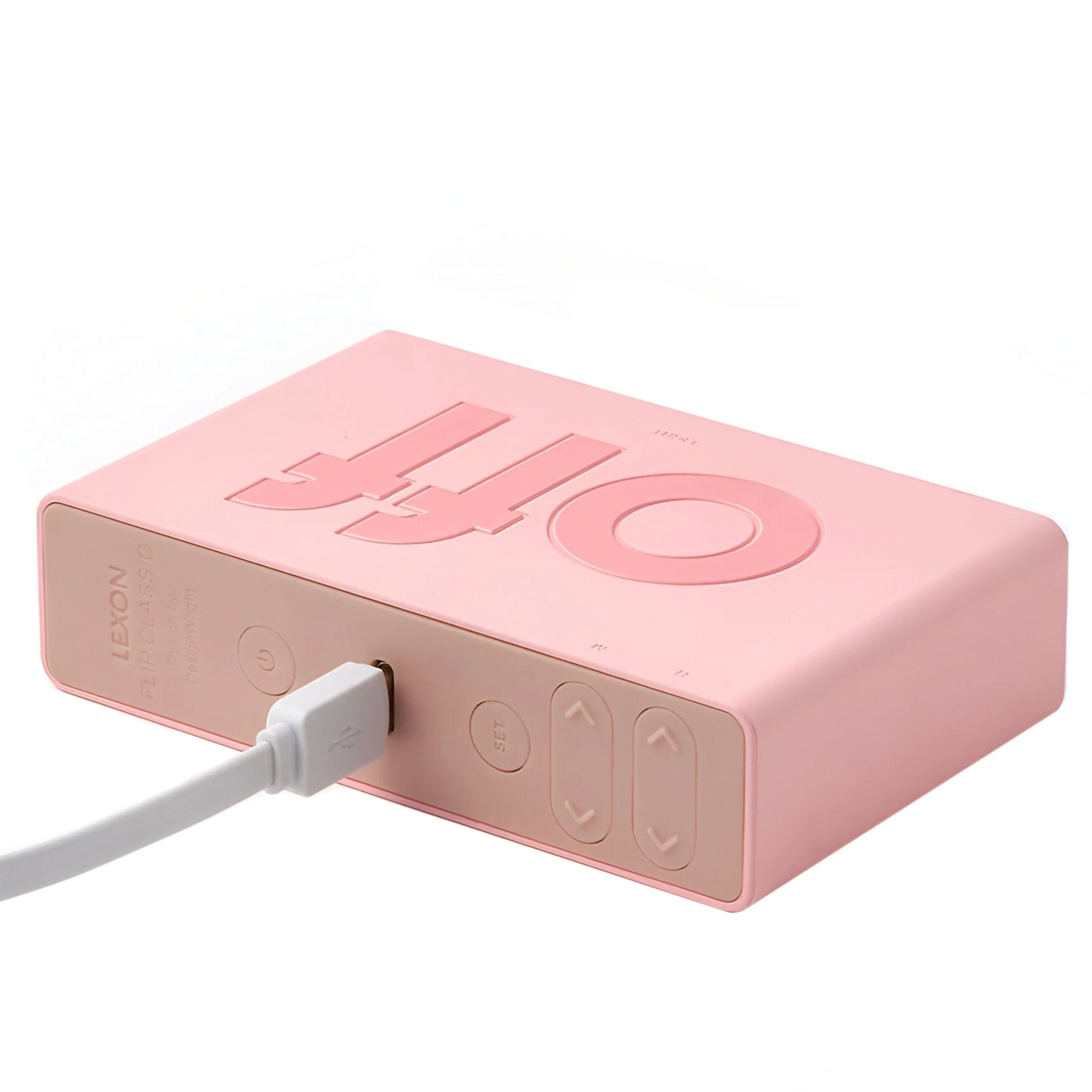 Lexon Flip Classic Reversible LCD Alarm Clock - Pink