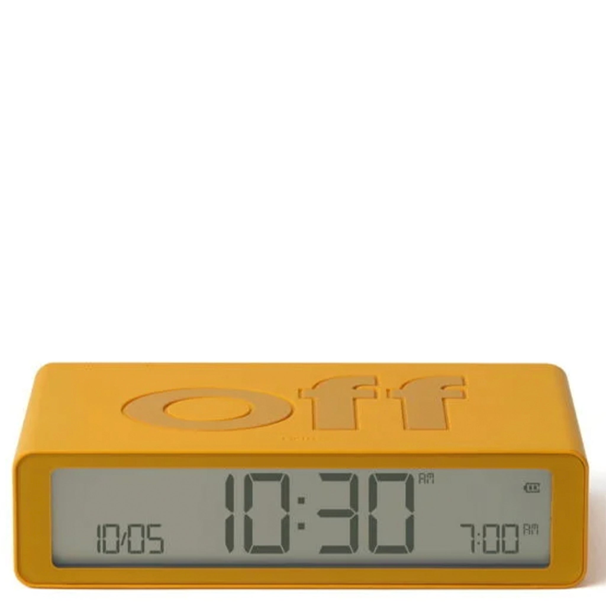 Lexon Flip Classic Reversible LCD Alarm Clock - Yellow