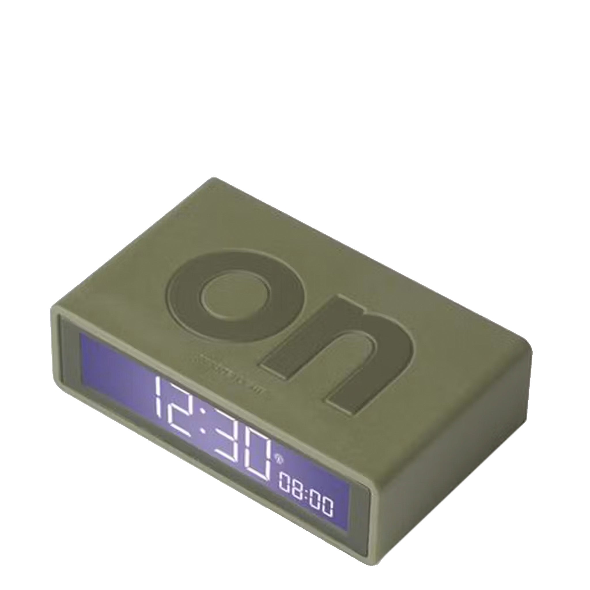 Lexon Flip + Reversible LCD Alarm Clock - Khaki