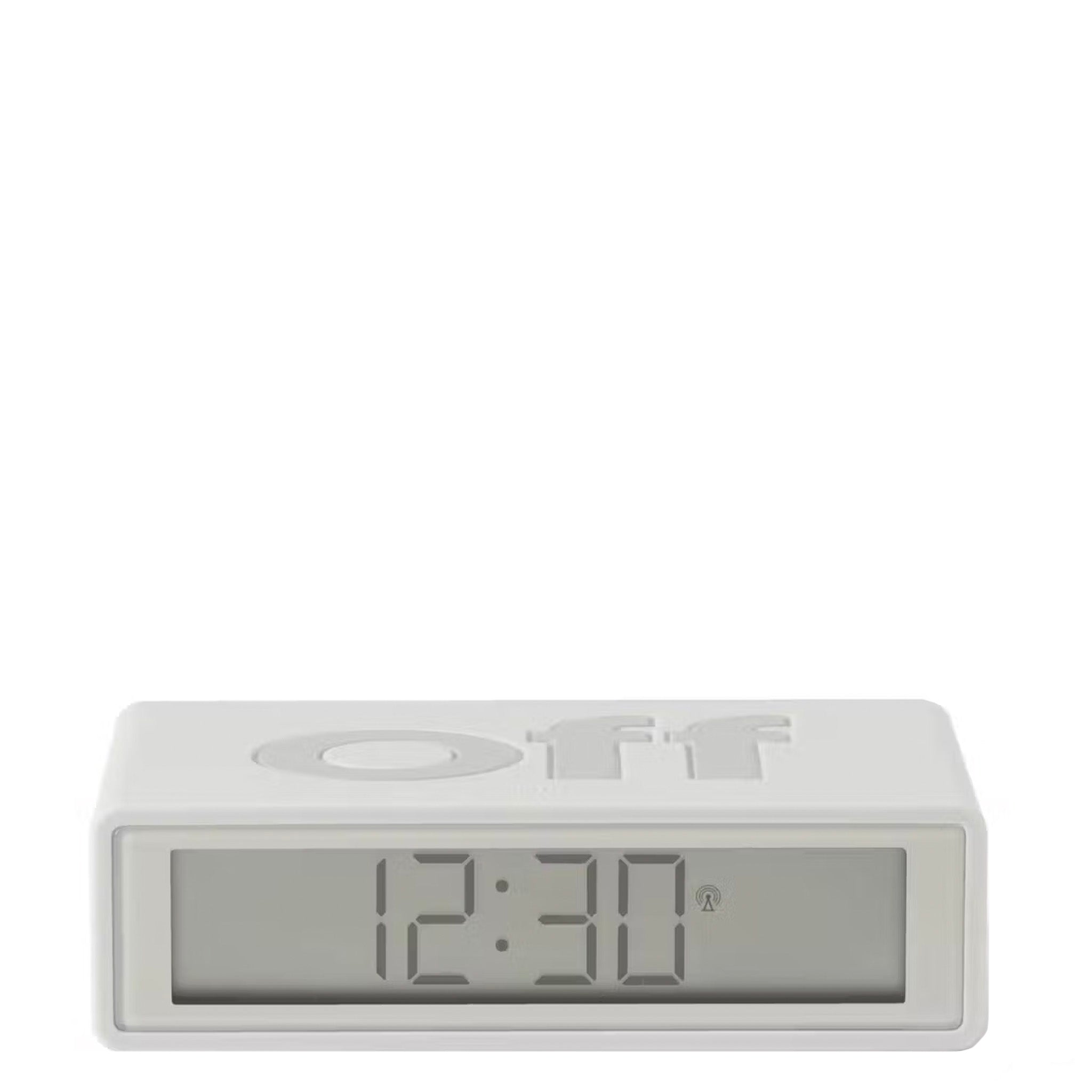 Lexon Flip + Reversible LCD Alarm Clock - White