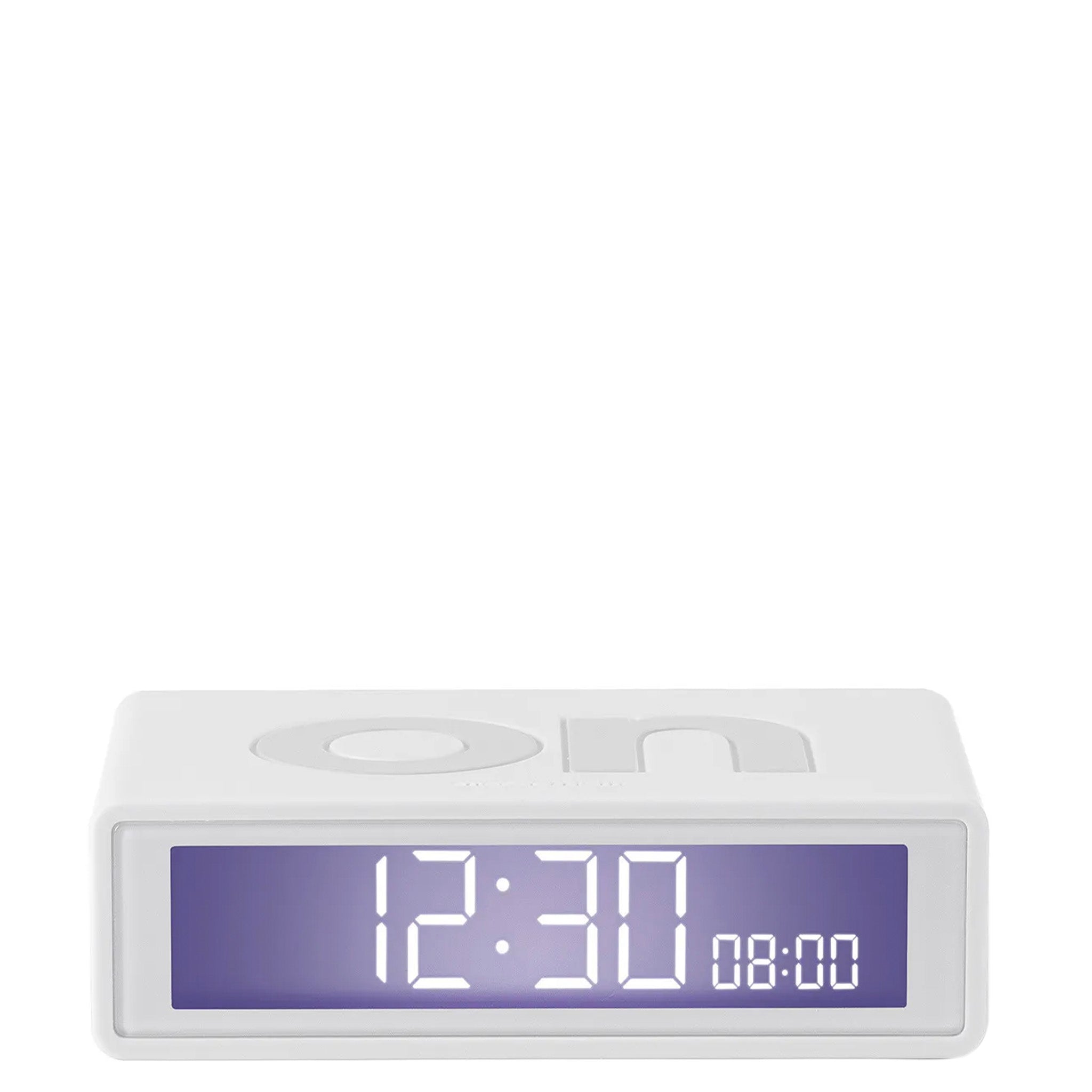Lexon Flip + Reversible LCD Alarm Clock - White