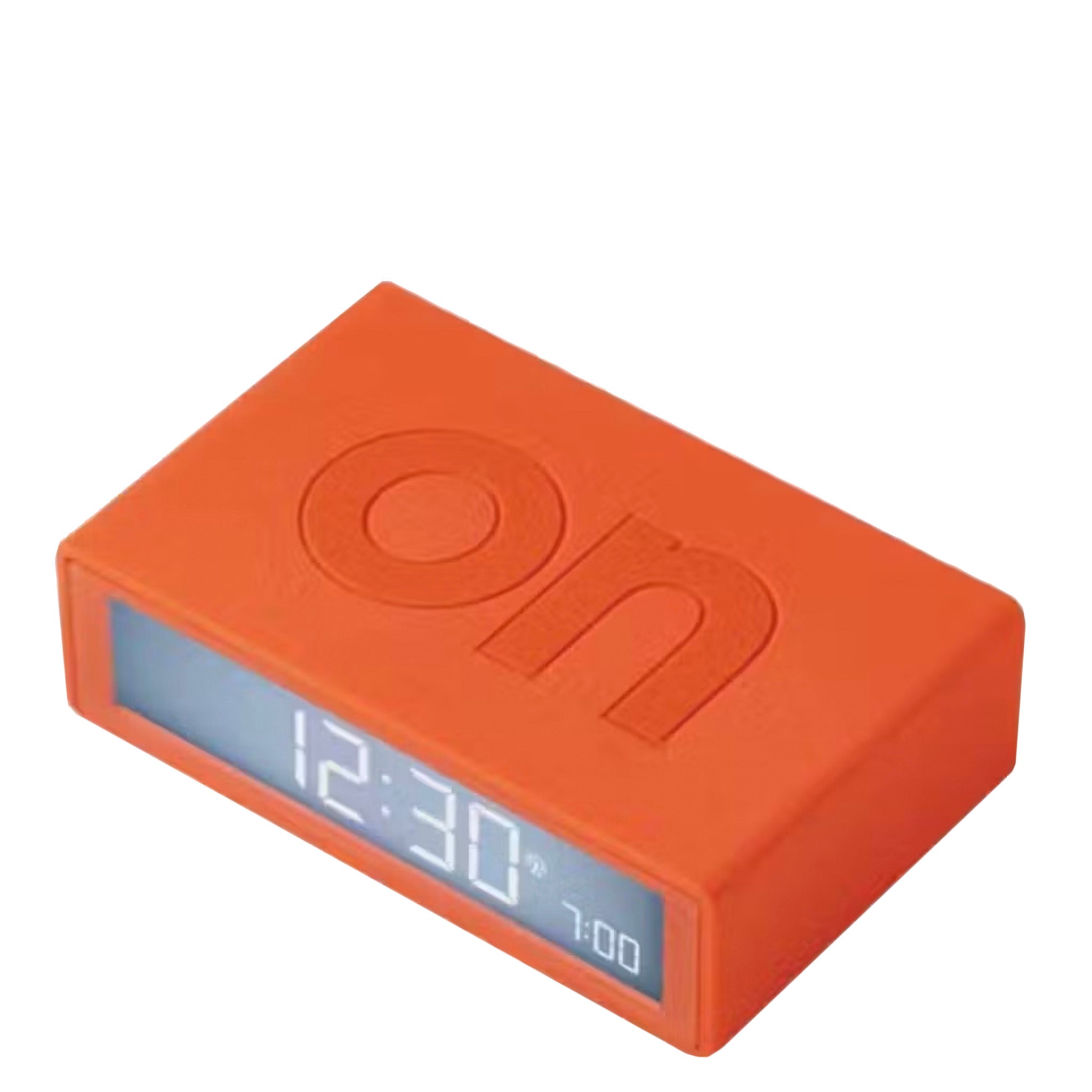 Lexon Flip + Reversible LCD Alarm Clock - Orange