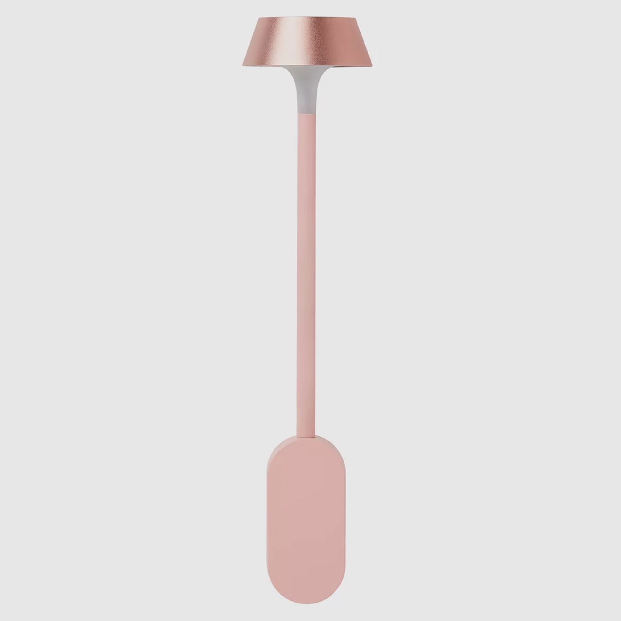 Lexon Mimi Clip-on Reading Lamp - Light Pink with a sleek aluminium lampshade and minimalist design.