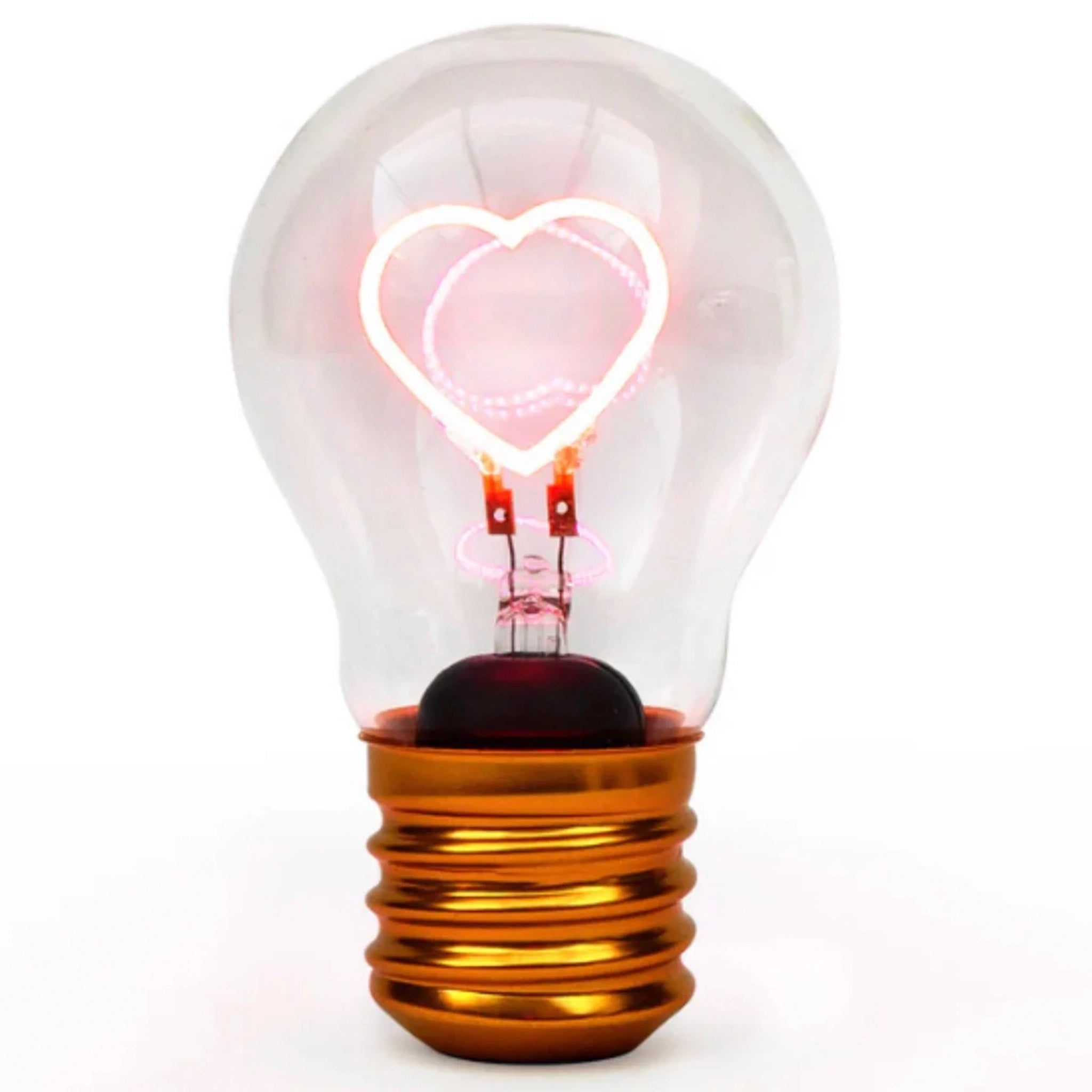 Lightbulb Freestanding LED Bulb Lamp - Pink Heart
