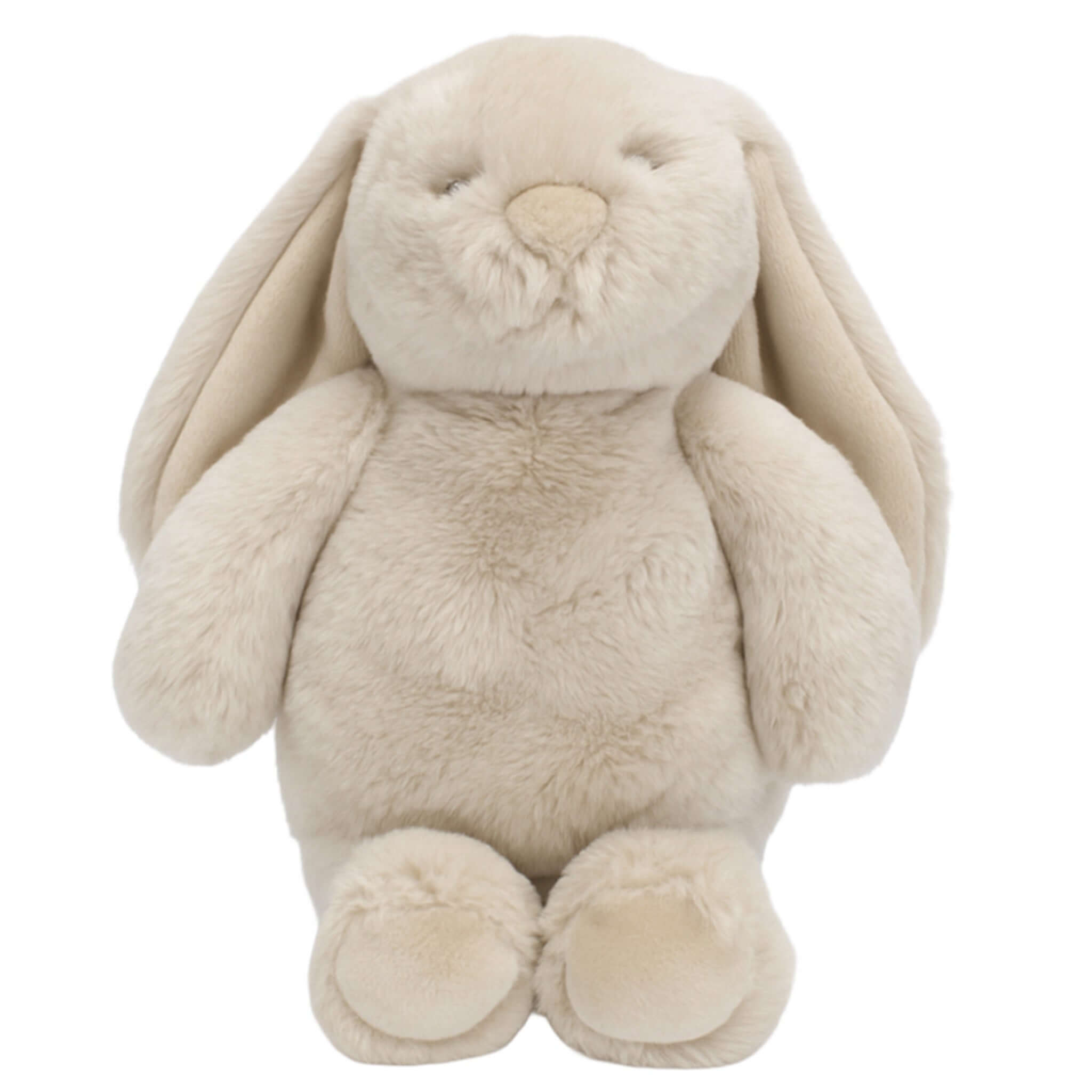 Alt Tag: Lily & George Flopsy Plush Bunny - Biscuit beige plush bunny soft toy, 35.5cm cuddly bunny with floppy ears