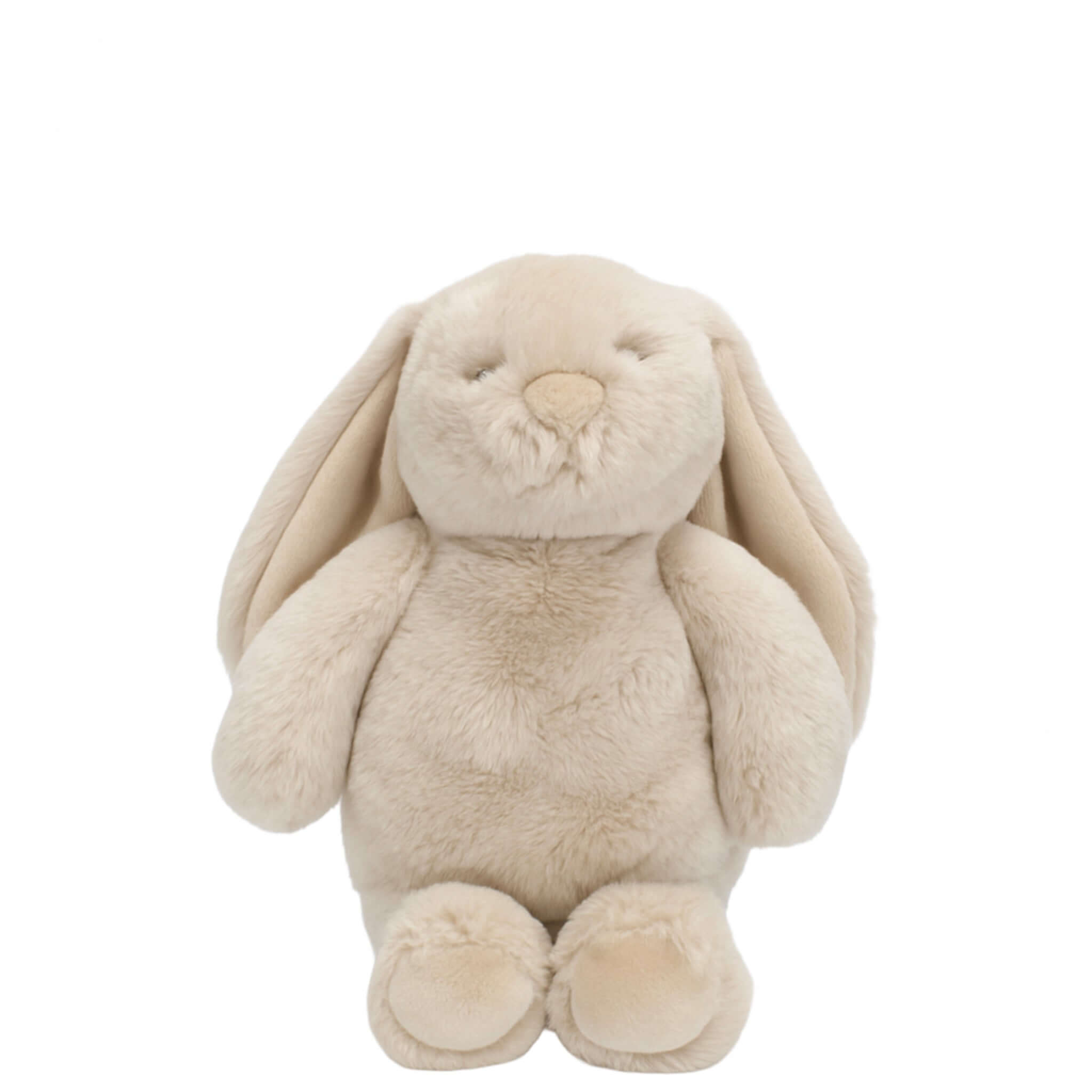 Alt Tag: Lily & George Littlefoot Bunny - Biscuit plush bunny toy in soft neutral biscuit colour, small cuddly comfort companion