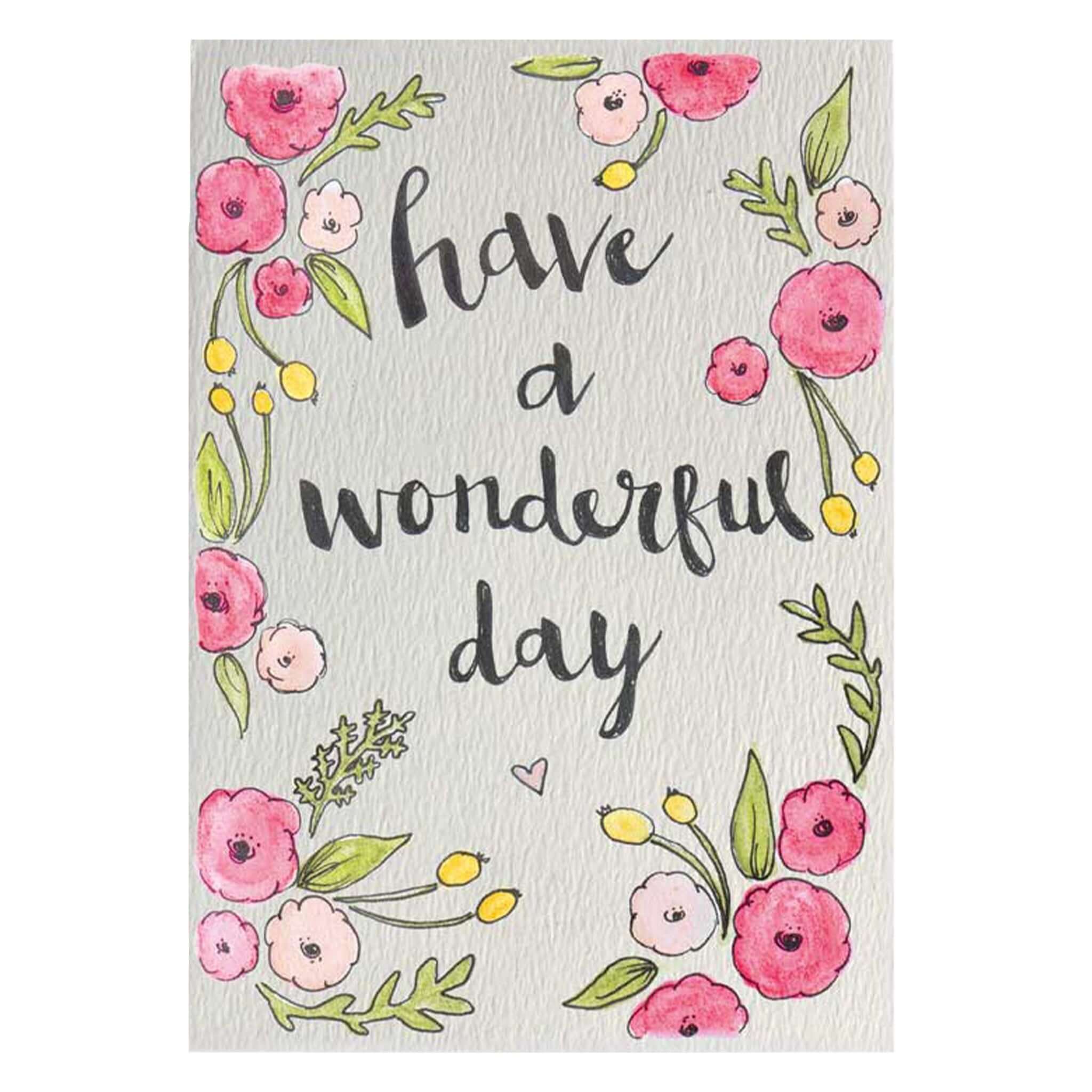 Little Difference Card - Wonderful Day with a floral design and heartfelt message.