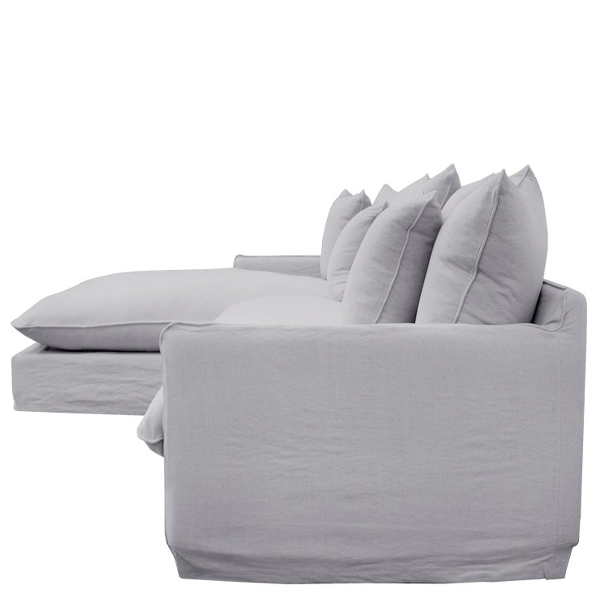 Lotus 2.5 Seater Modular Sofa with L/H Chaise - Cement