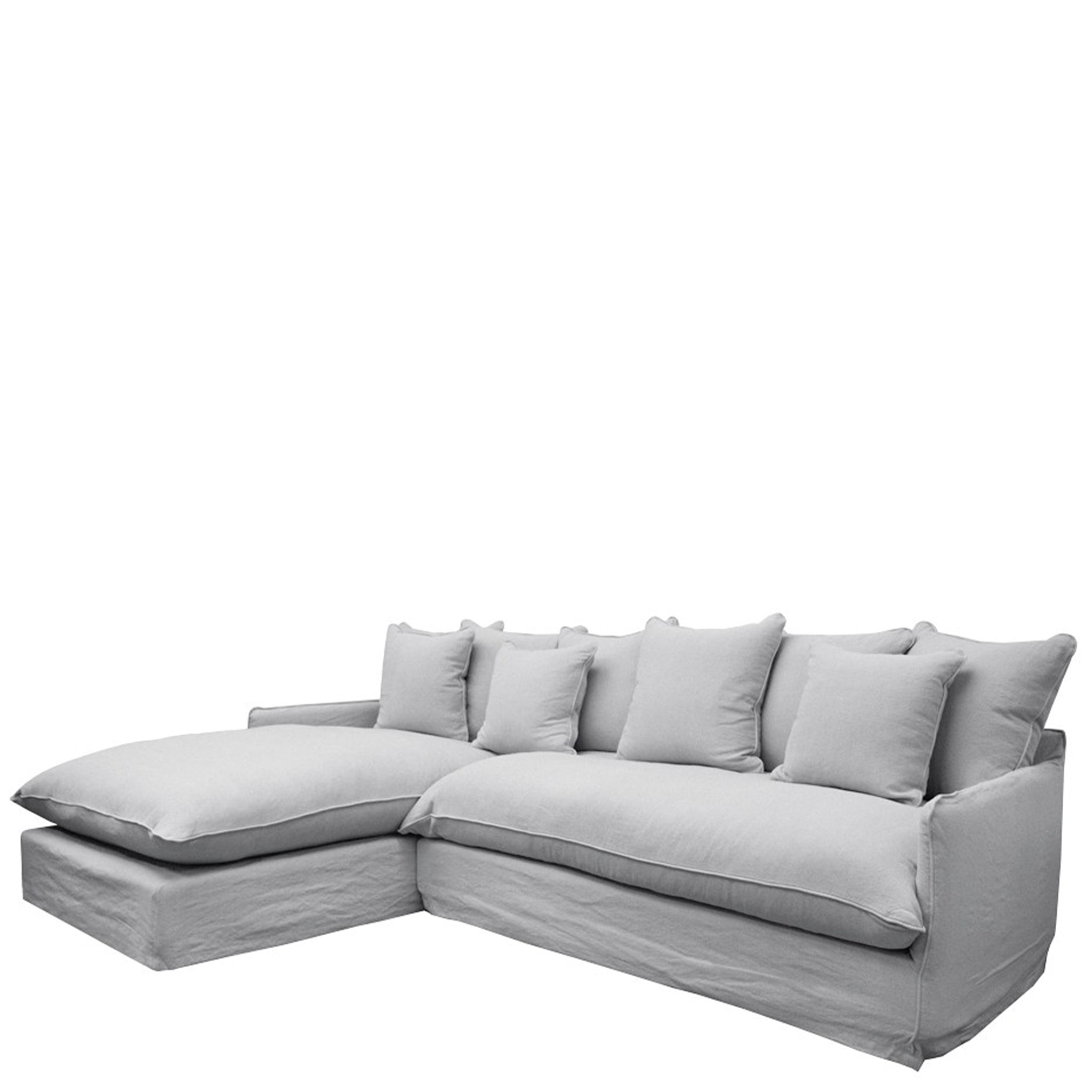 Lotus 2.5 Seater Modular Sofa with L/H Chaise - Cement