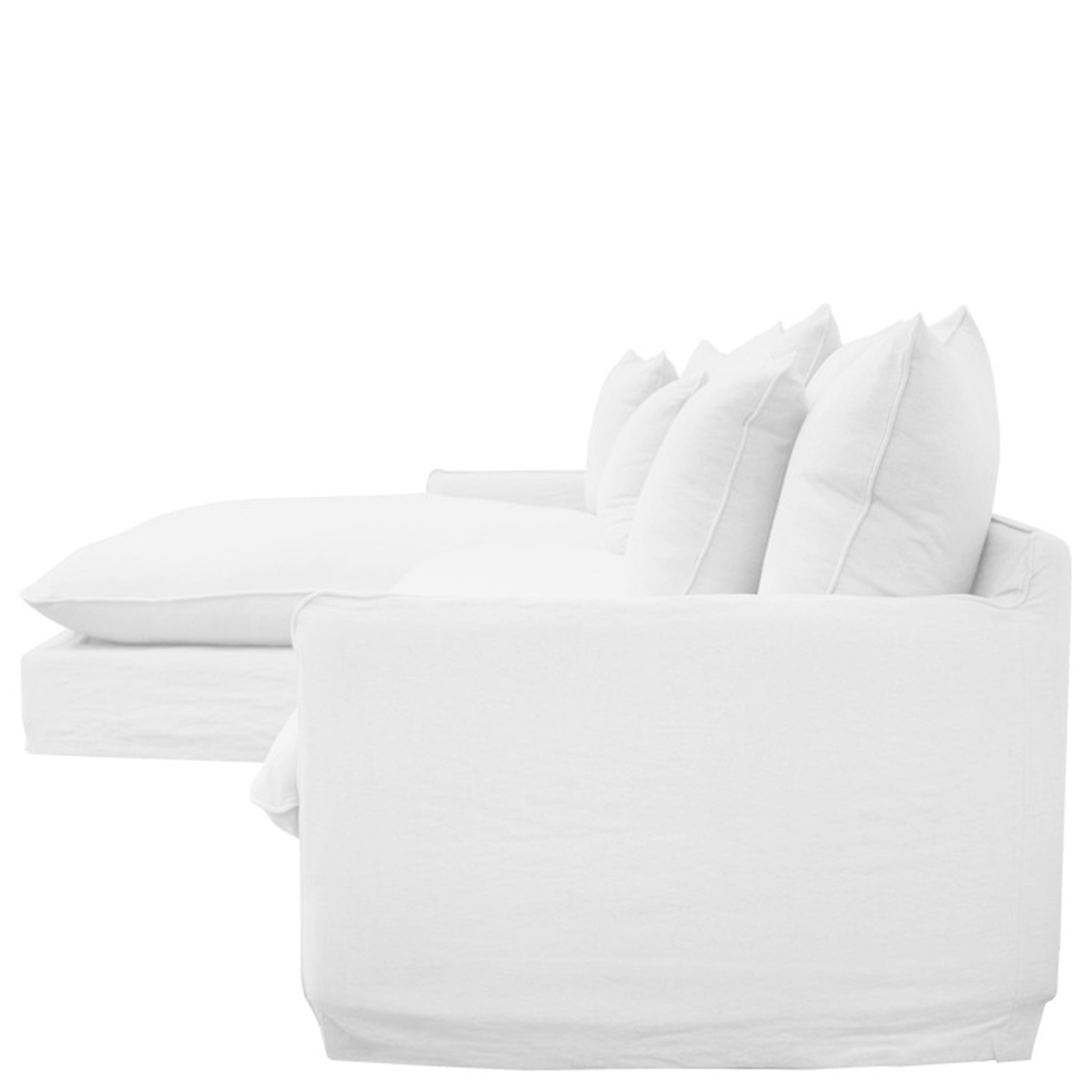 Lotus 2.5 Seater Modular Sofa with L/H Chaise - White