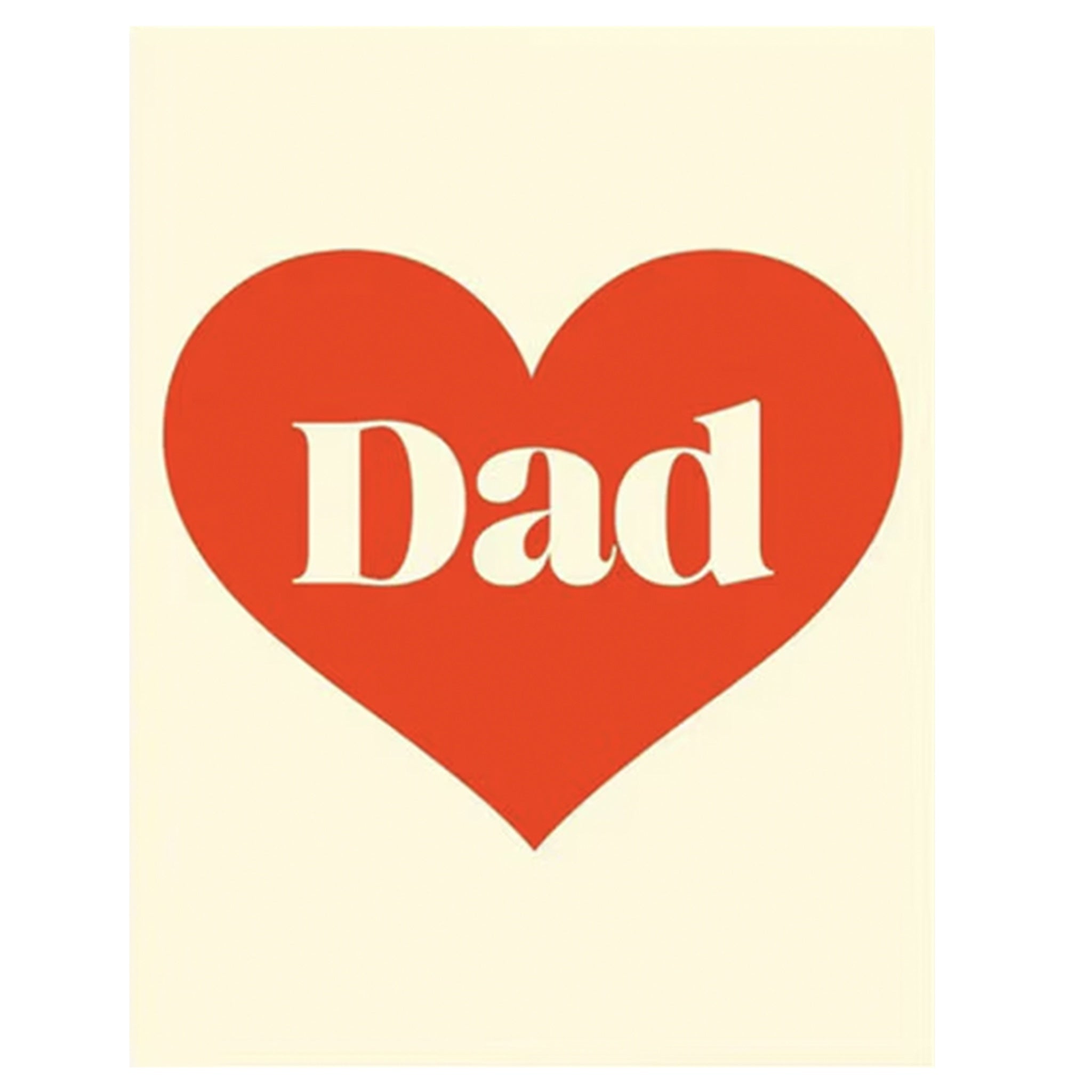 Love Letterpress Greeting Card - Love Dad