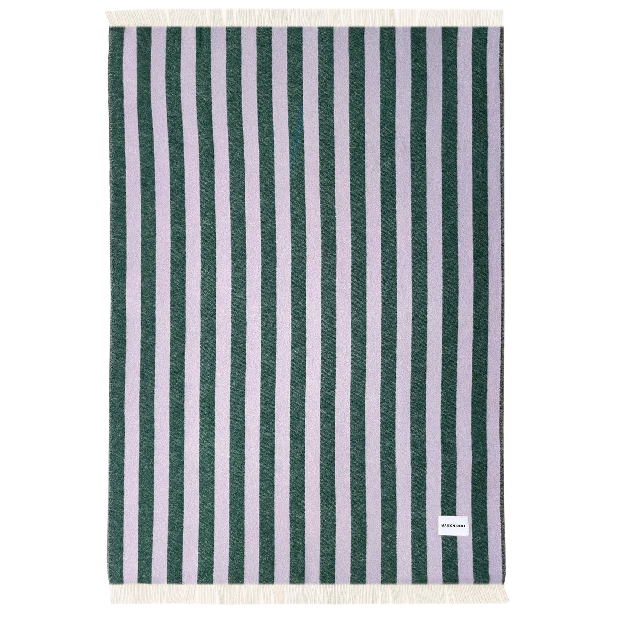 Maison Deux Candy Wrap Blanket - Lilac / Green
