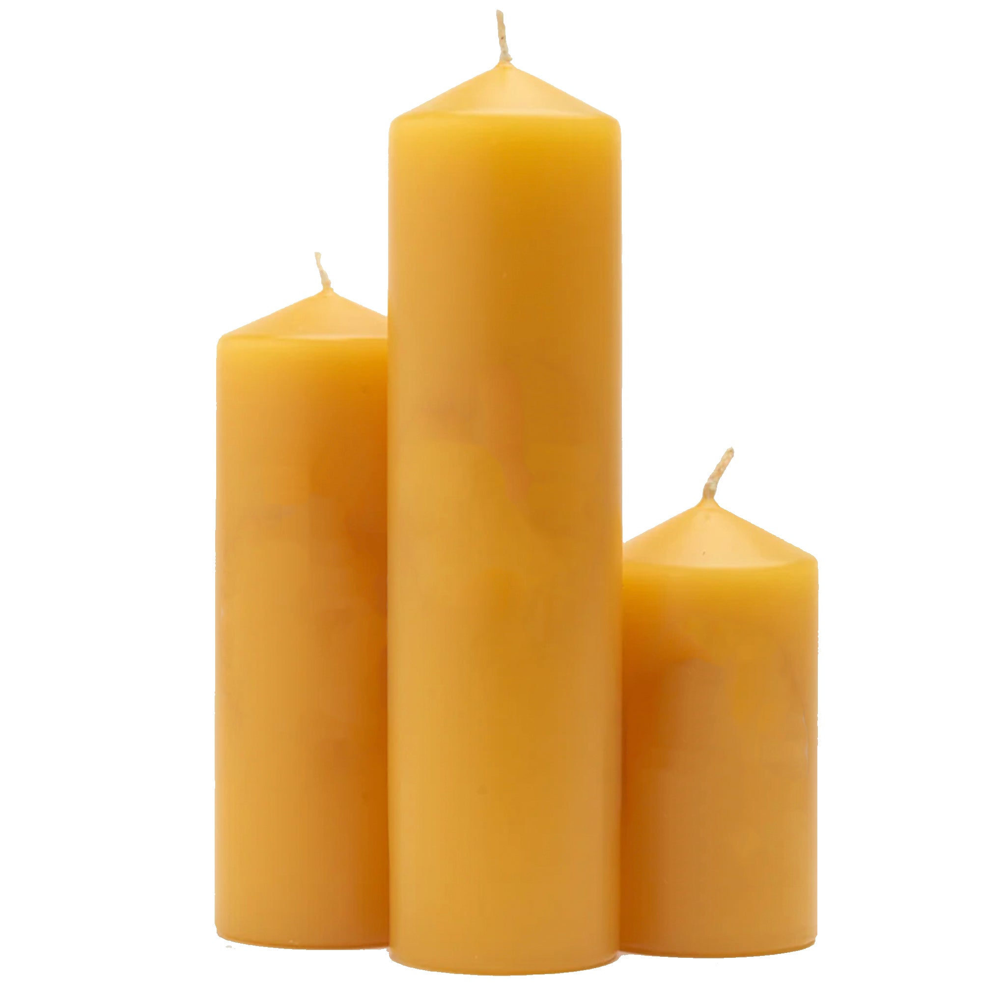 Set of 3 beeswax candles