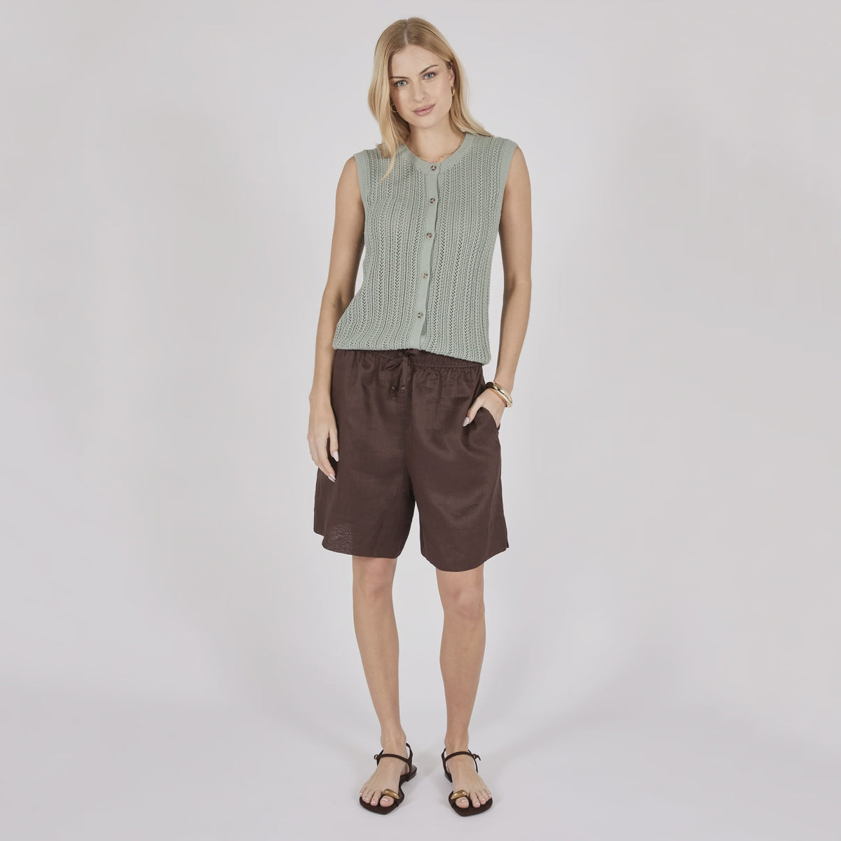 Marlow Cabana Shorts - Choc, chocolate brown cabana shorts