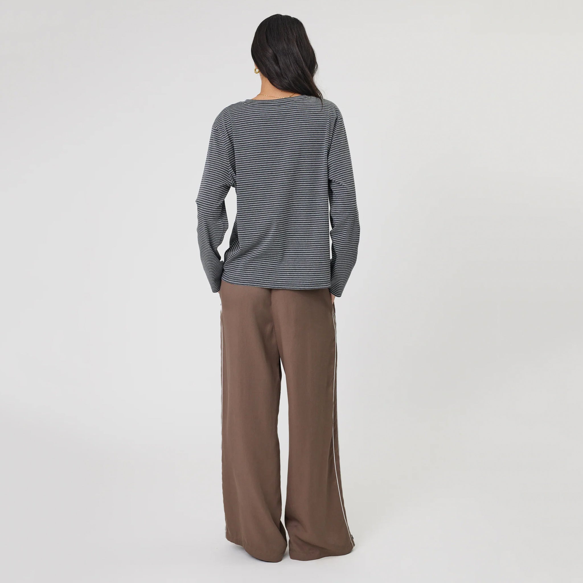 Marlow Legion Side Stripe Pants - Mushroom