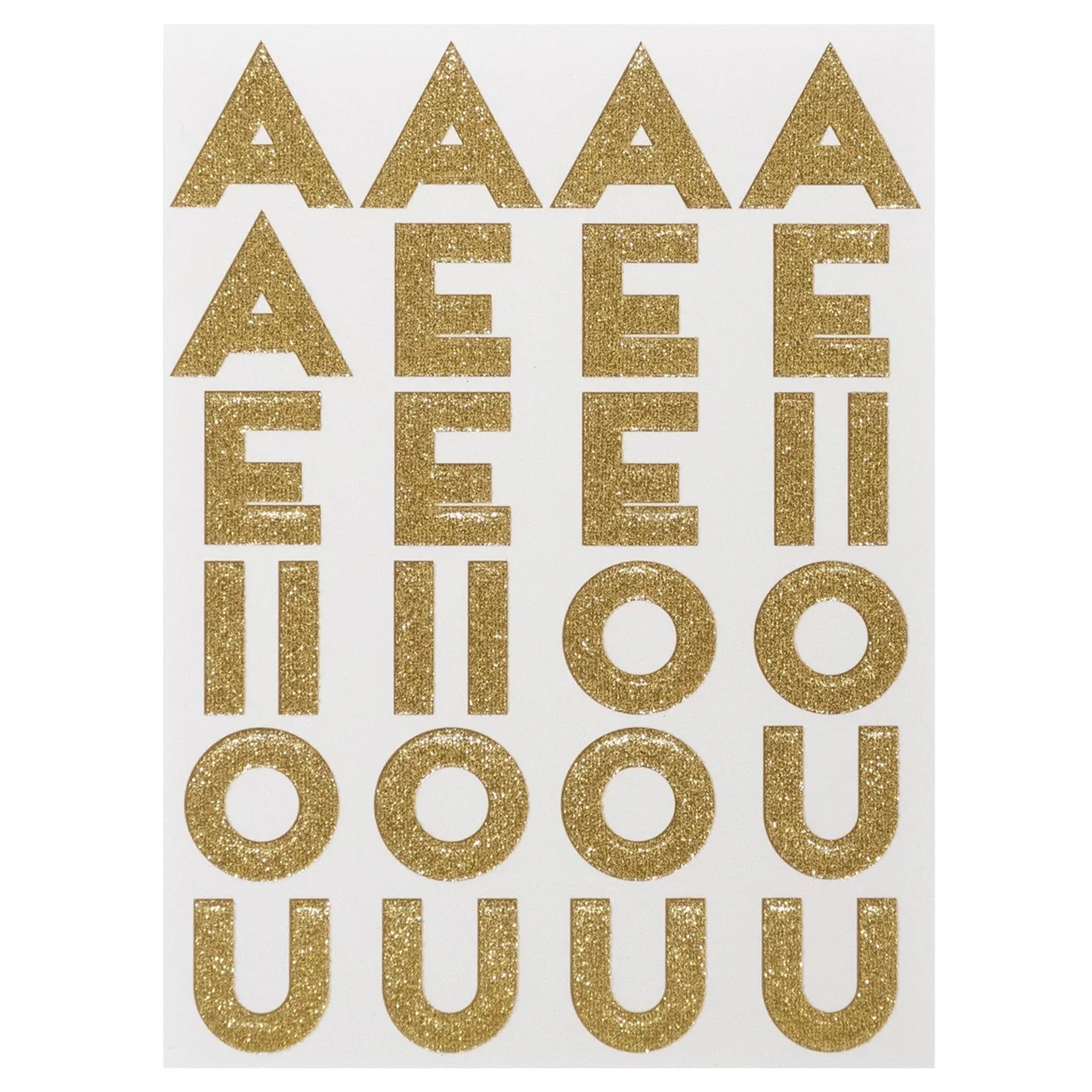 Meri Meri Sticker Sheet Set - Gold Glitter Alphabet