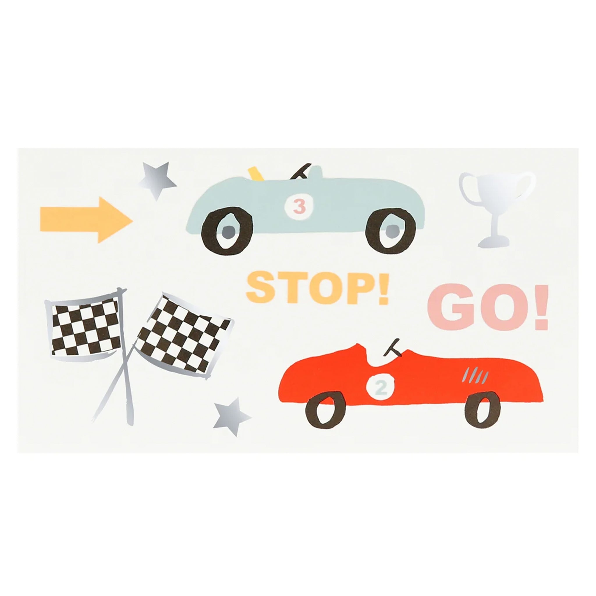 Meri Meri Temporary Tattoo Set - Race Cars