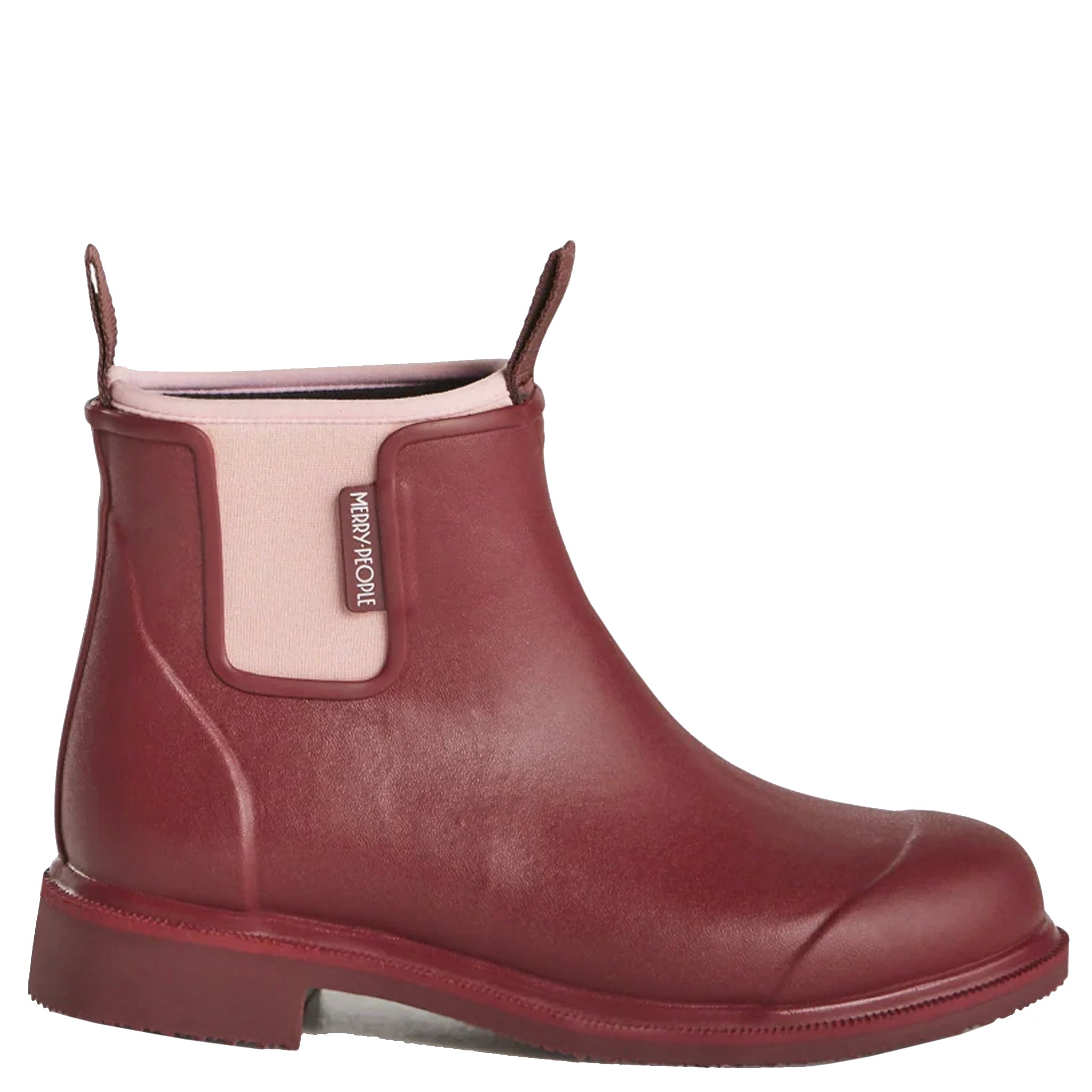 Merry People Bobbi Ankle Boots - Beetroot & Light Pink