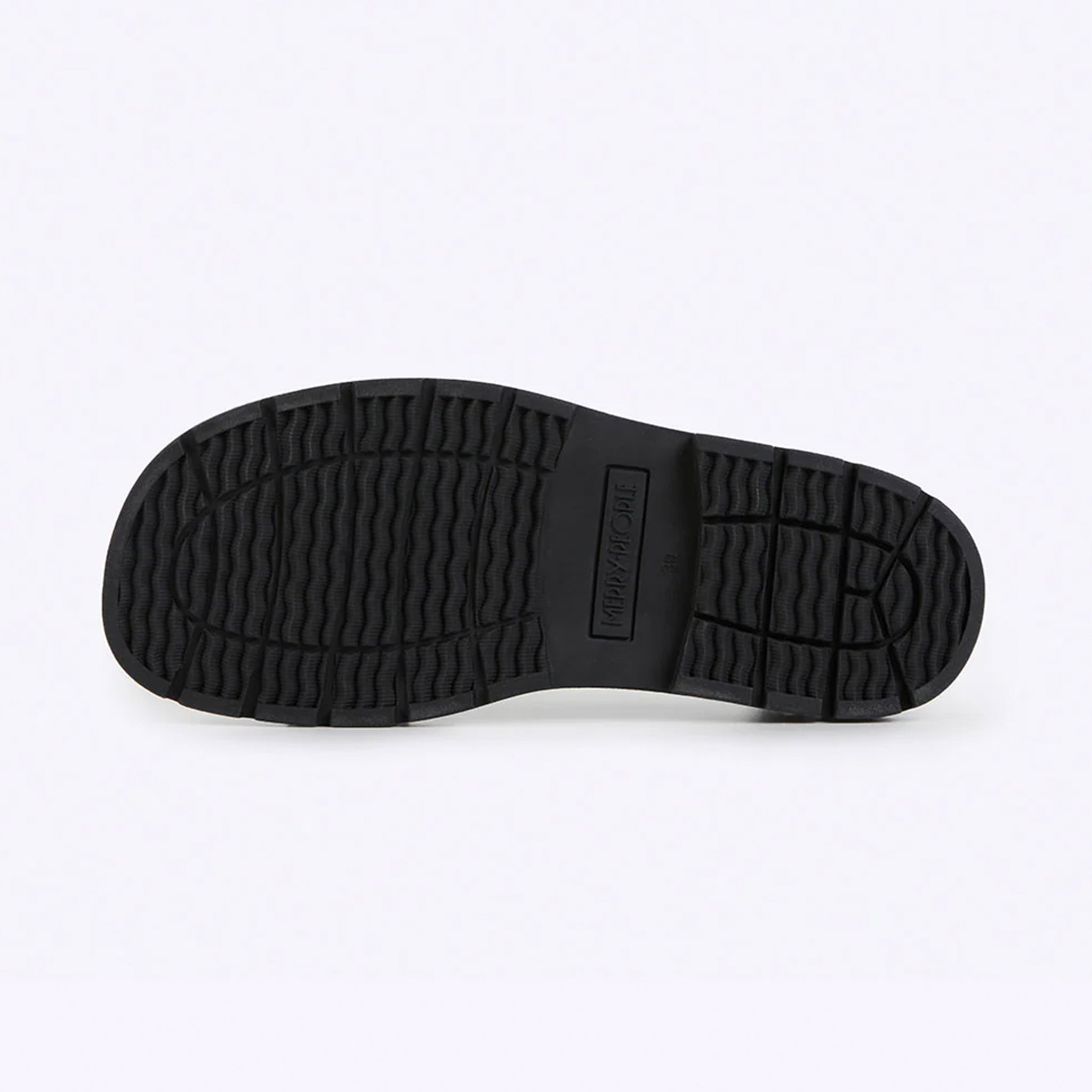 Black shoe sole on a white background