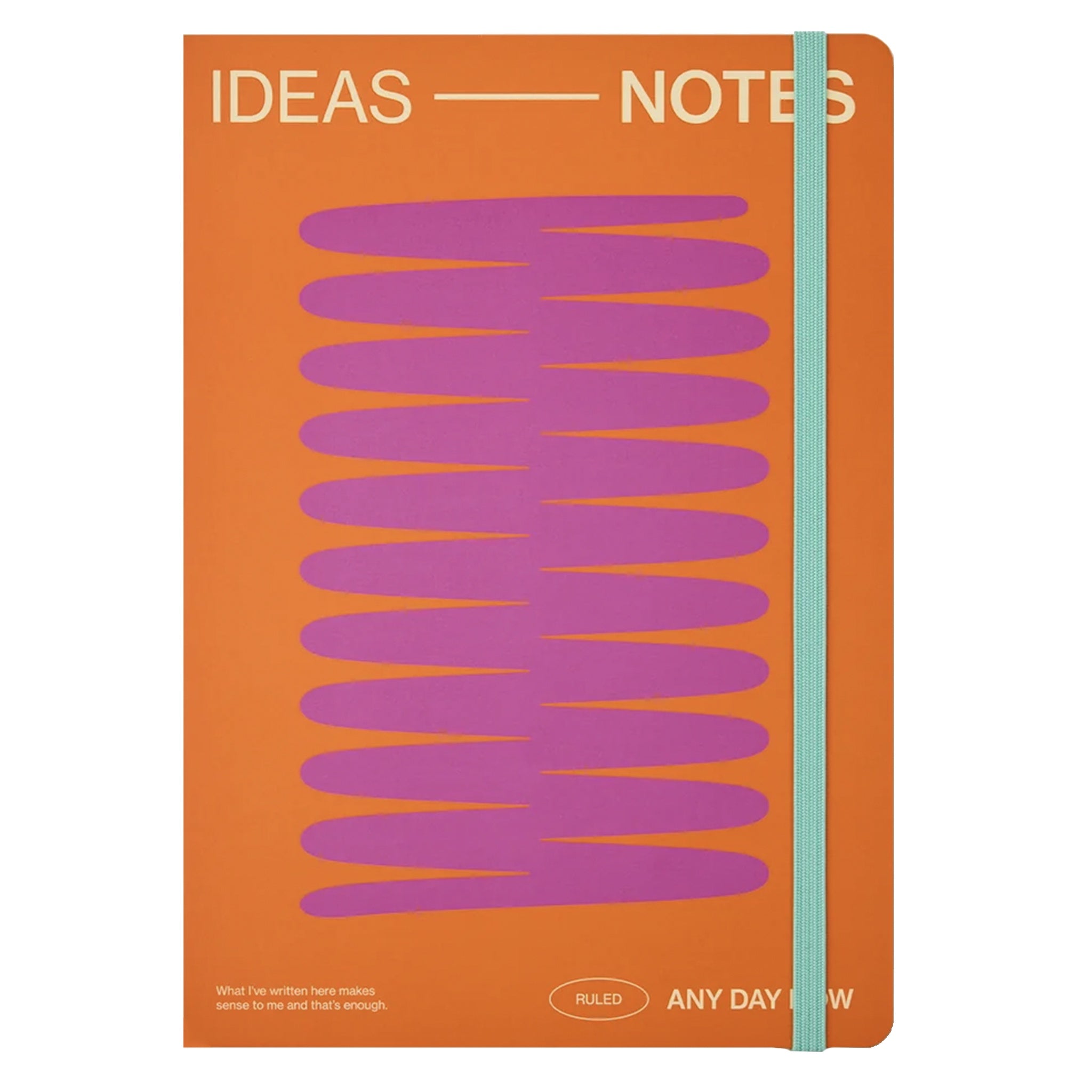 Milligram Any Day Now Open Bound A5 Ruled Notebook - Coral