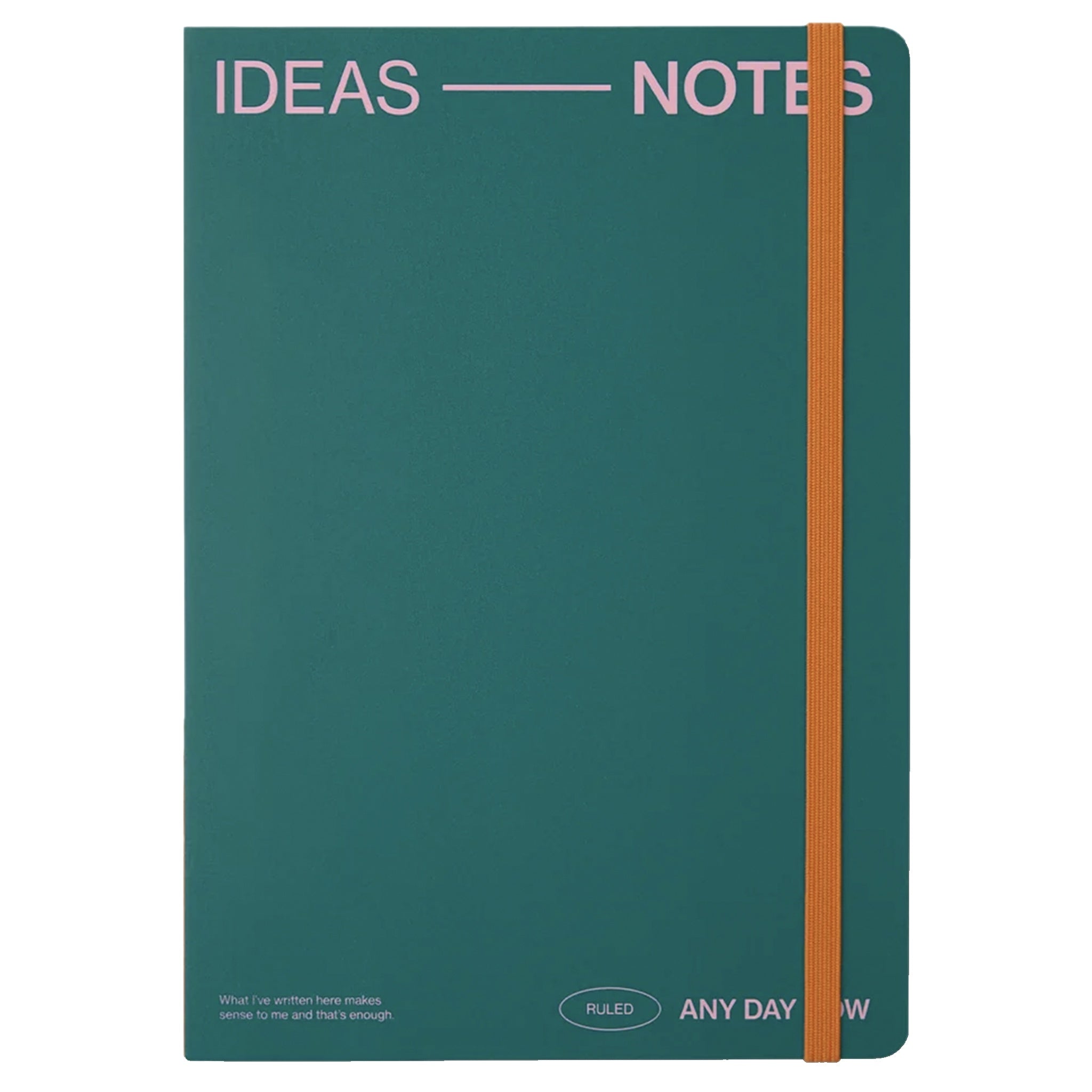 Milligram Any Day Now Open Bound A5 Ruled Notebook - Teal
