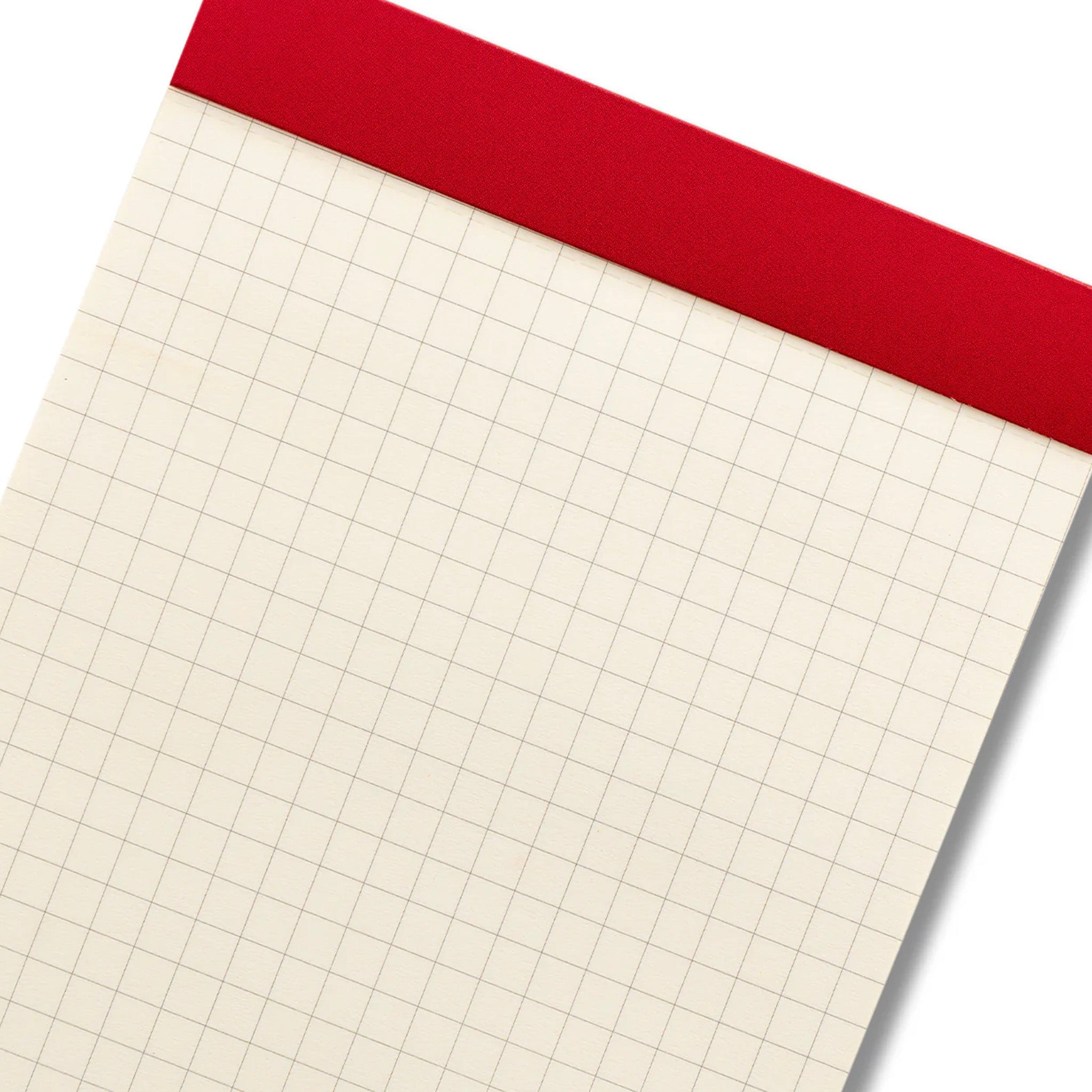 Grid paper with red border on a white background