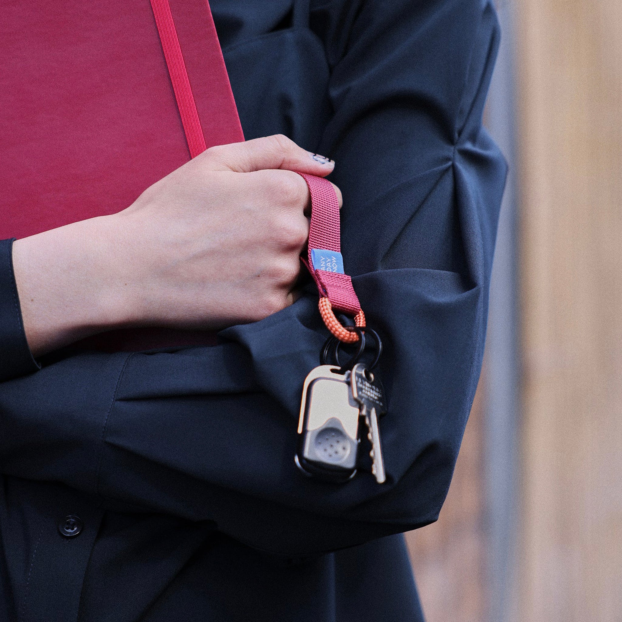 Milligram Any Day Now Key Organiser - Burgundy & Orange