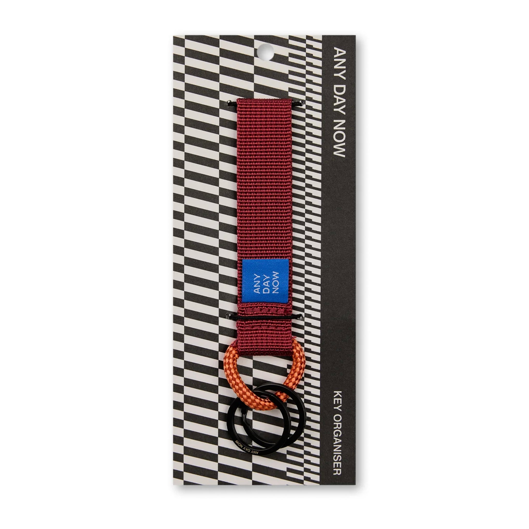 Milligram Any Day Now Key Organiser - Burgundy & Orange