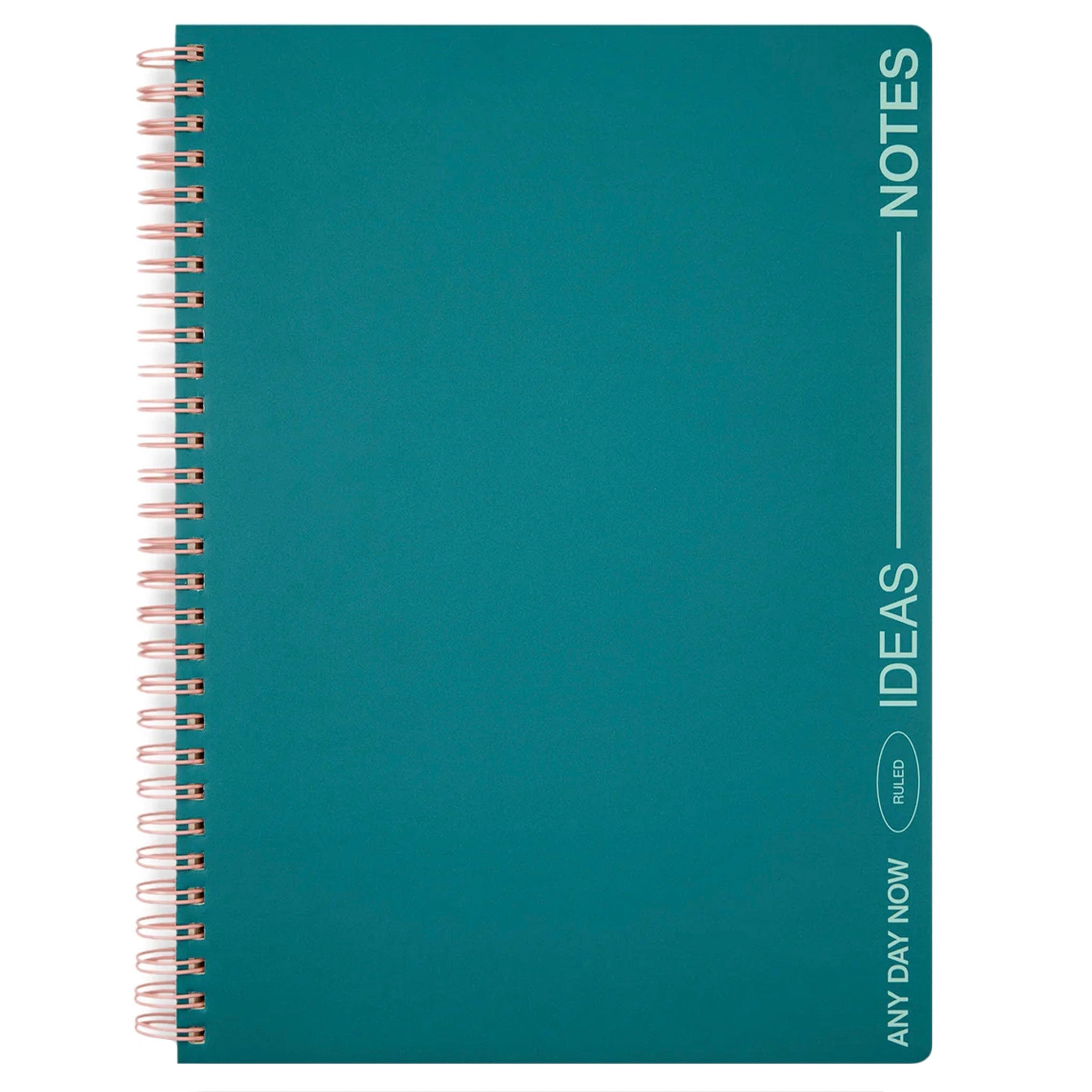 Milligram Any Day Now Spiral Ruled B5 Notebook - Teal