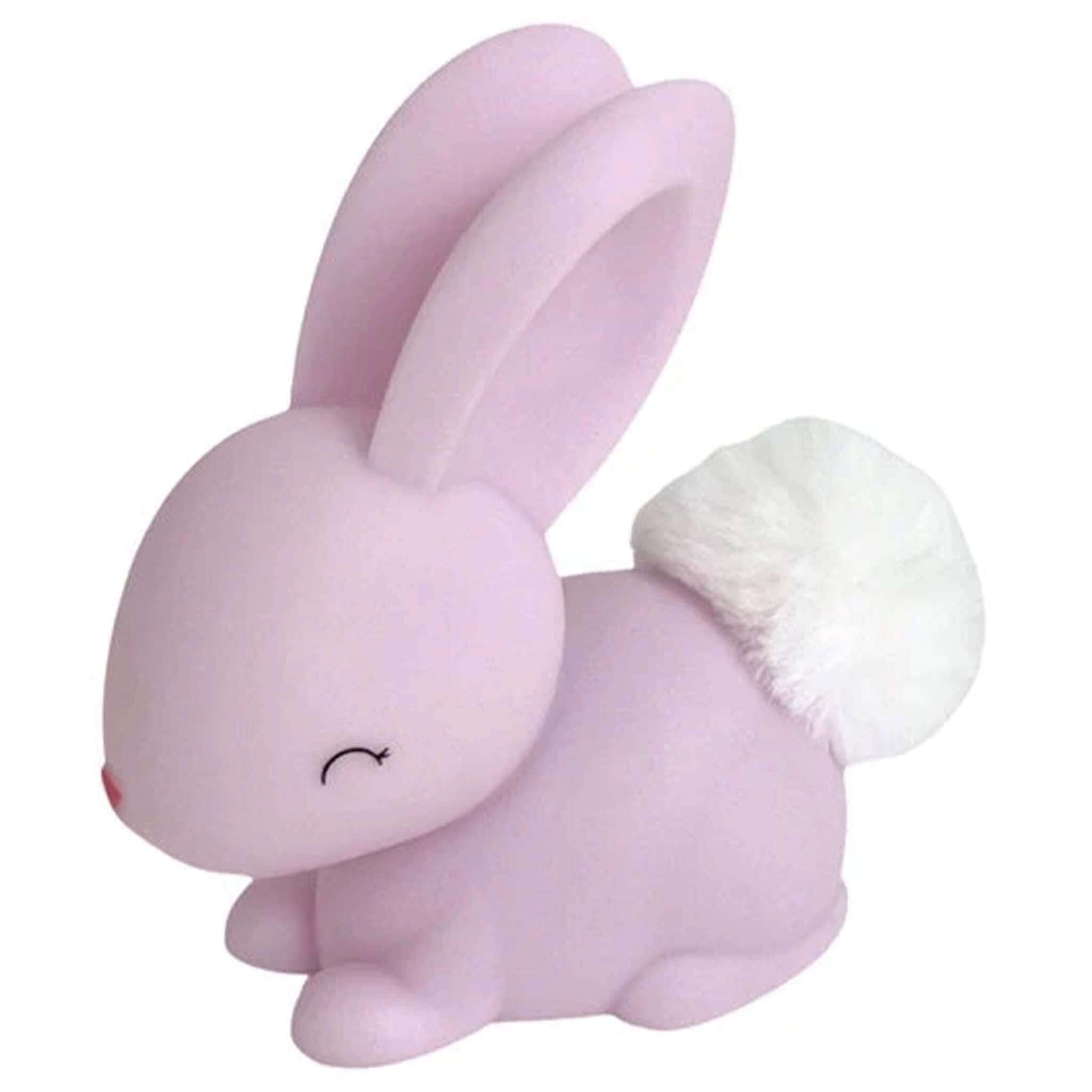 Mini Colour Changing LED Nightlight - Baby Bunny with soft glow and pom-pom tail for kids' bedtime.