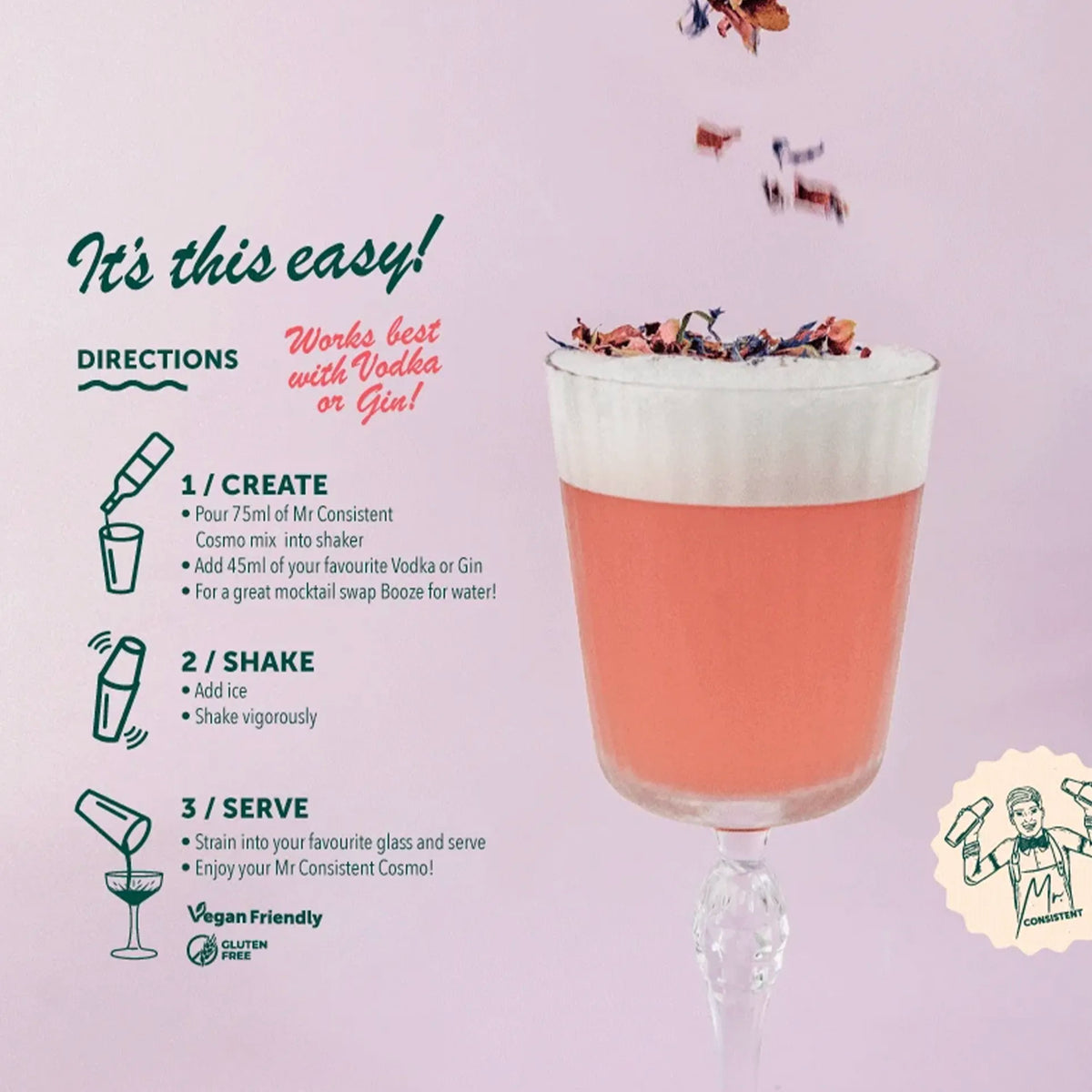 Mr. Consistent Cosmo Cocktail Mixer