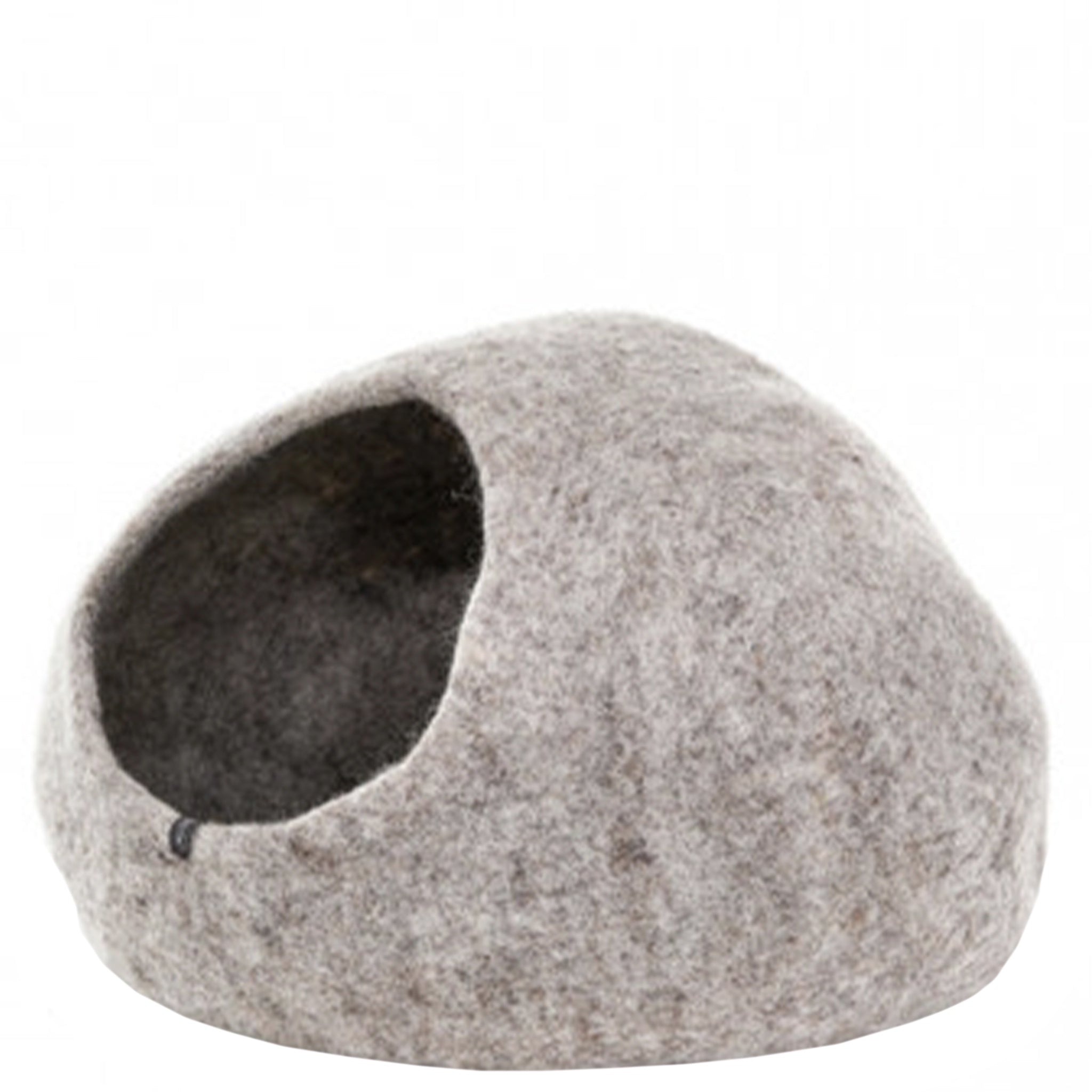 Muskhane Felt Cat Basket - Light Stone