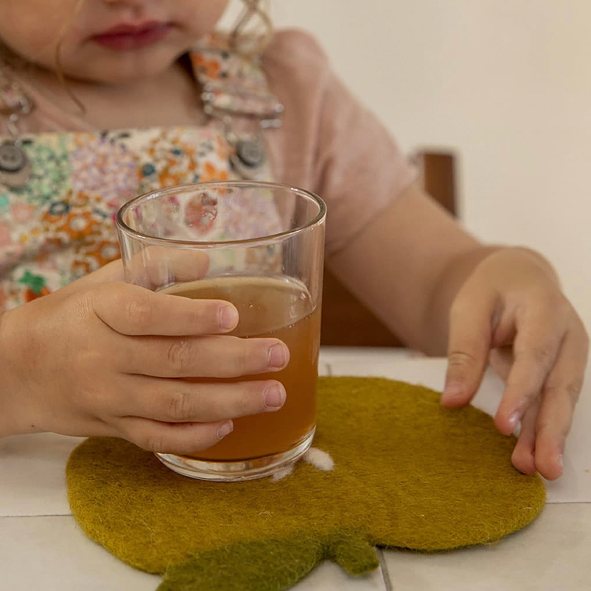 Muskhane Felt Coaster - Apple Pistachio