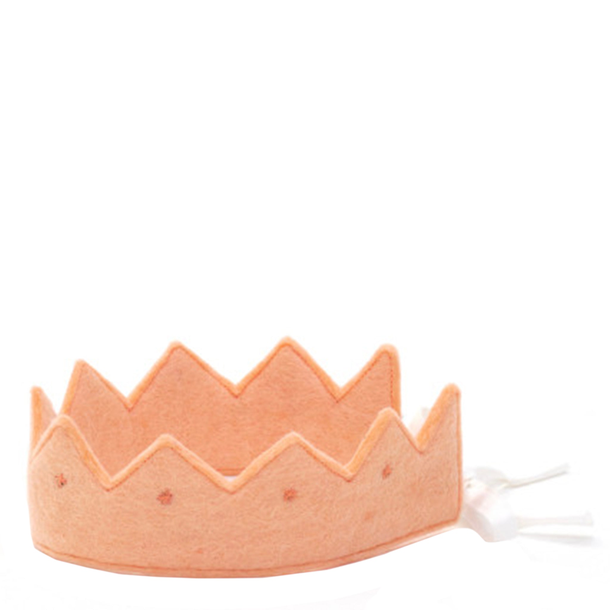 Pink crown toy on a white background