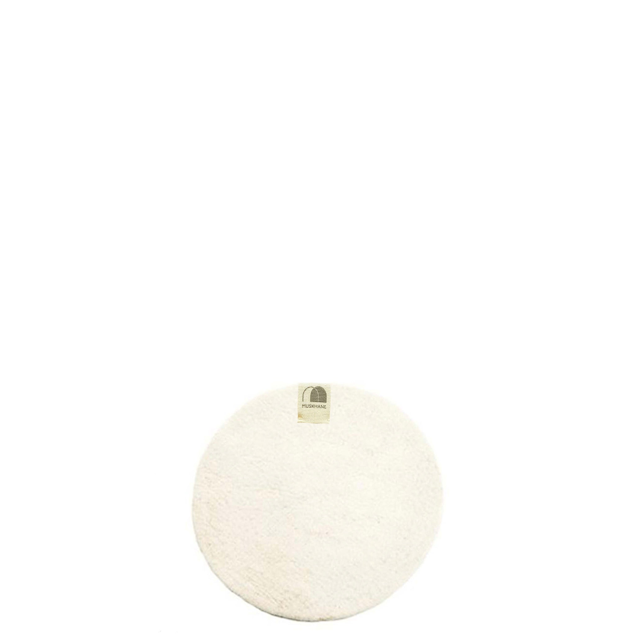Muskhane Felt Plain Round Coaster - Natural