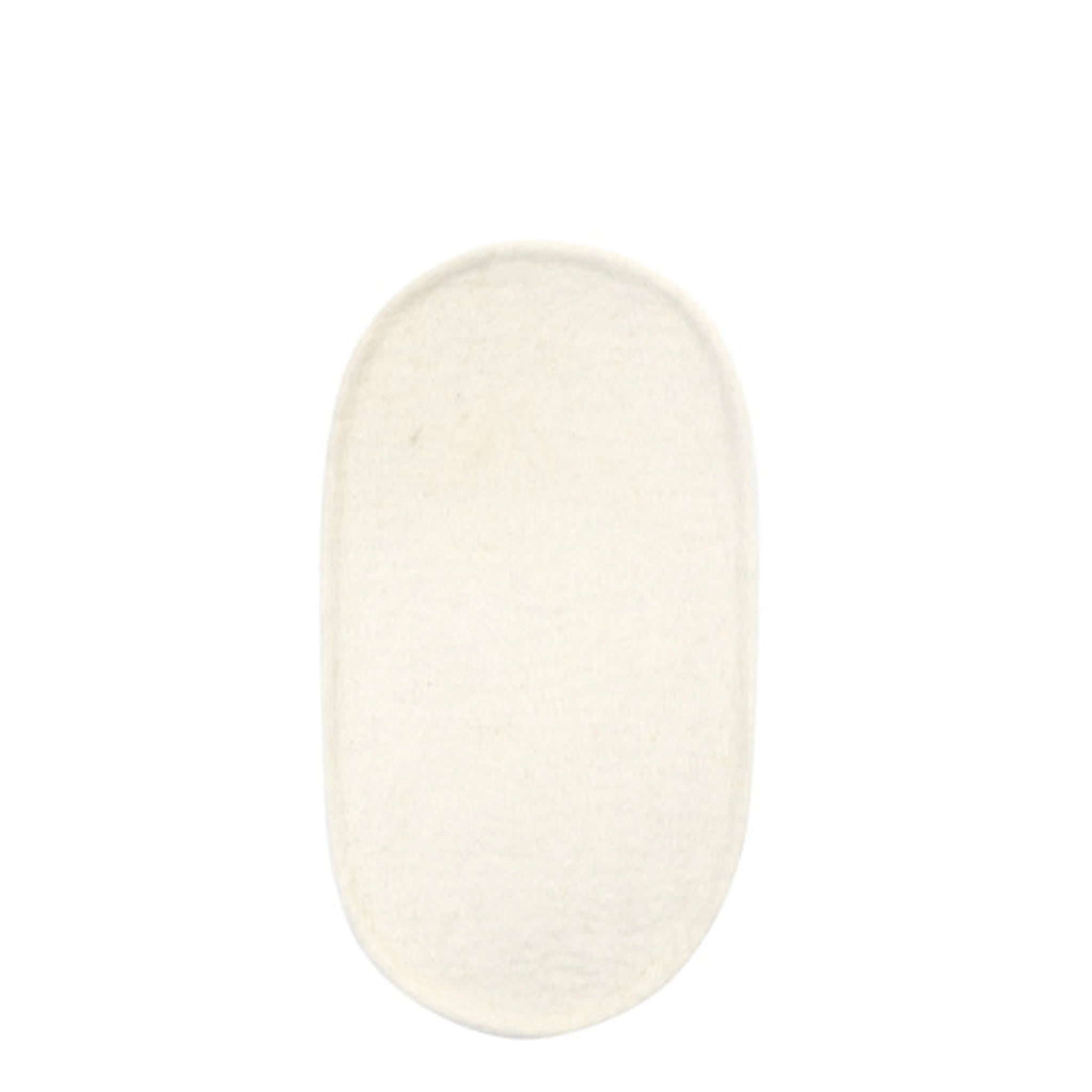 White oval trinket tray on a white background