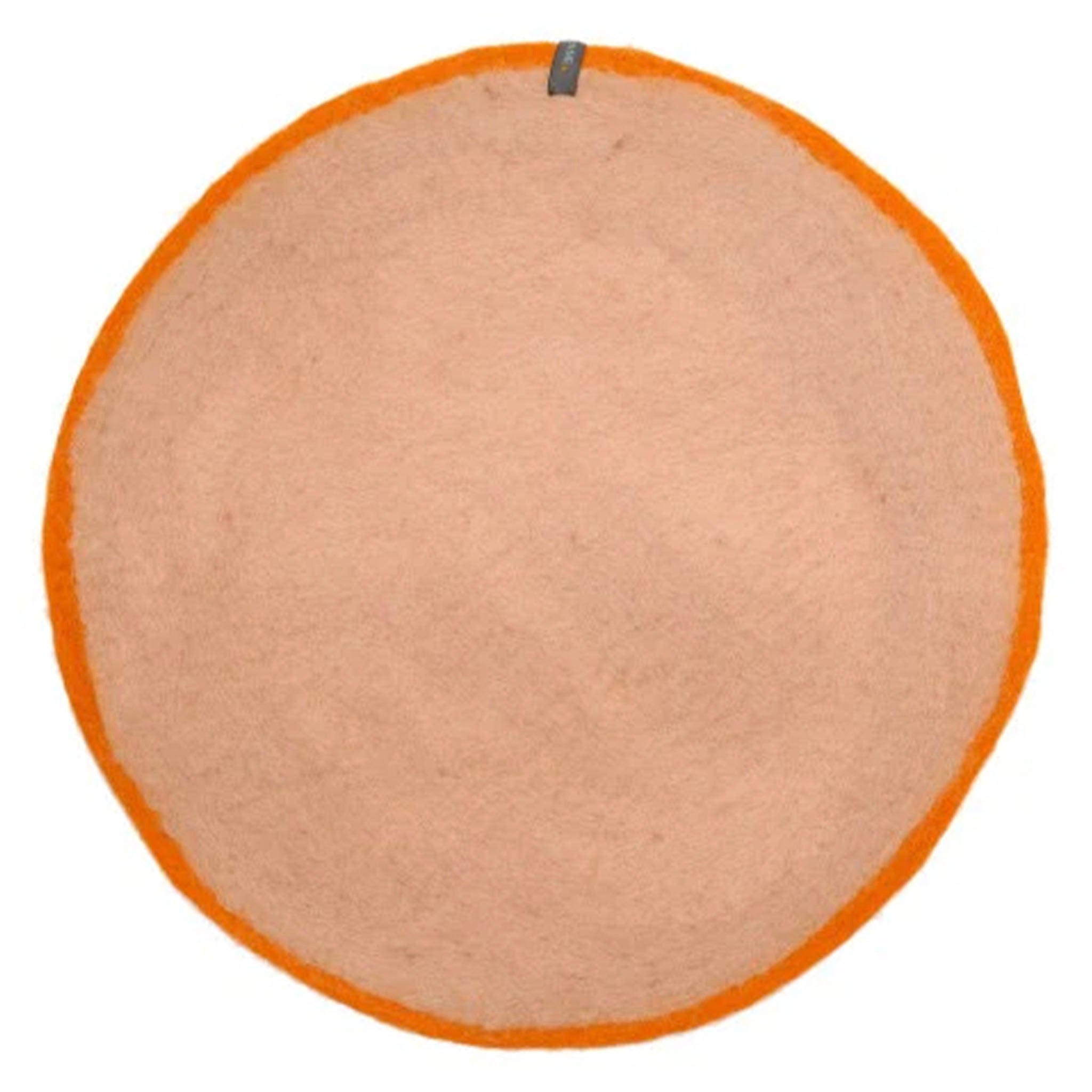 Muskhane Felt Two Tone Round Placemat - Apricot & Nude Large