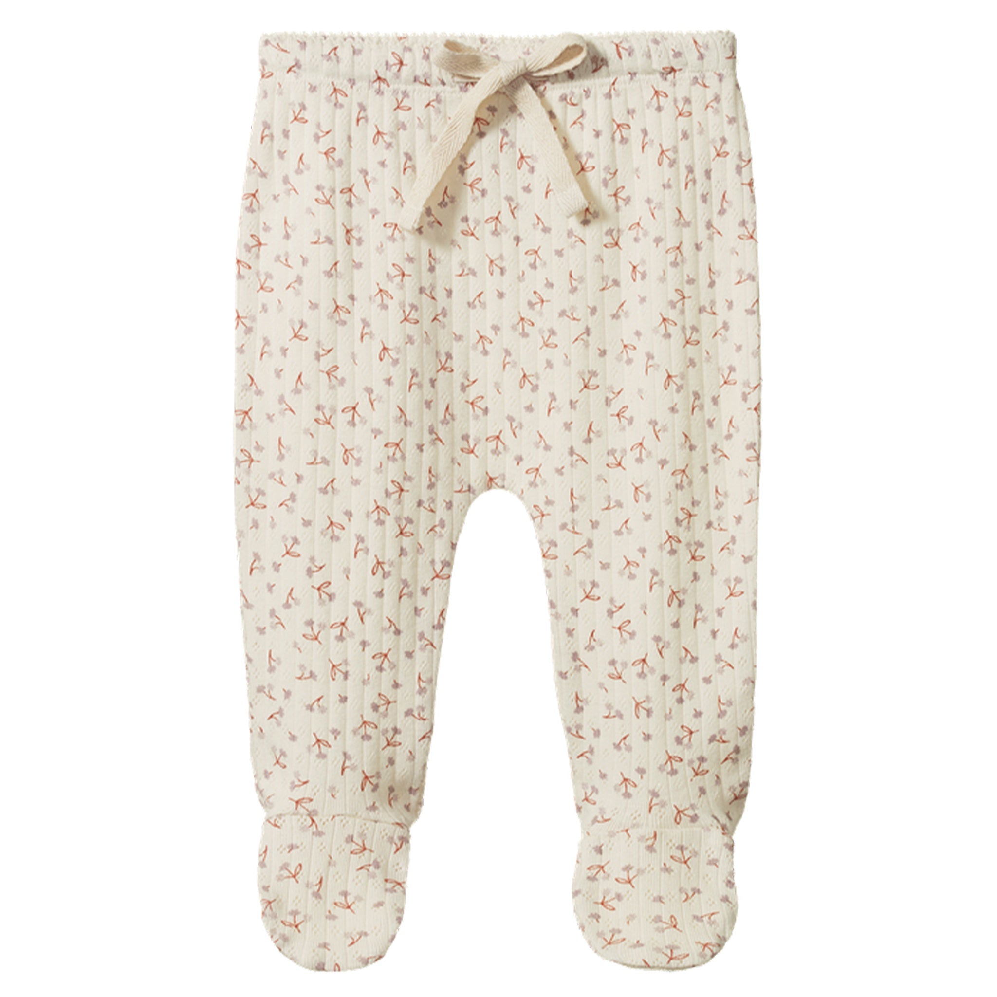 Nature Baby Organic Cotton Pointelle Footed Romper - Dandelion