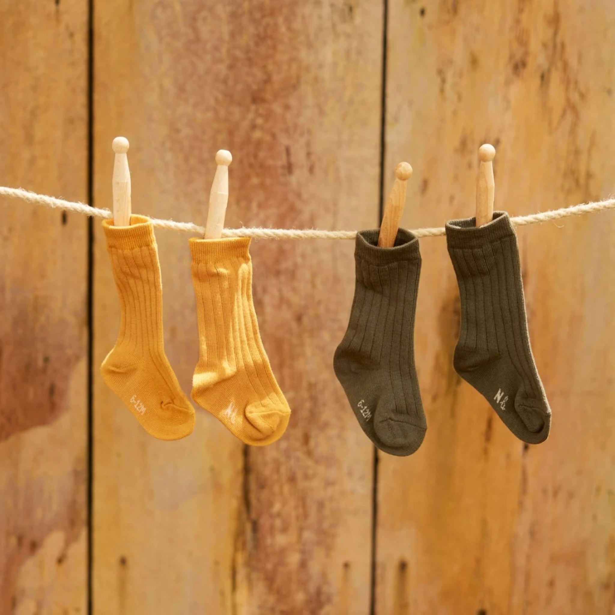 Nature Baby Organic Cotton Rib Socks - Thyme