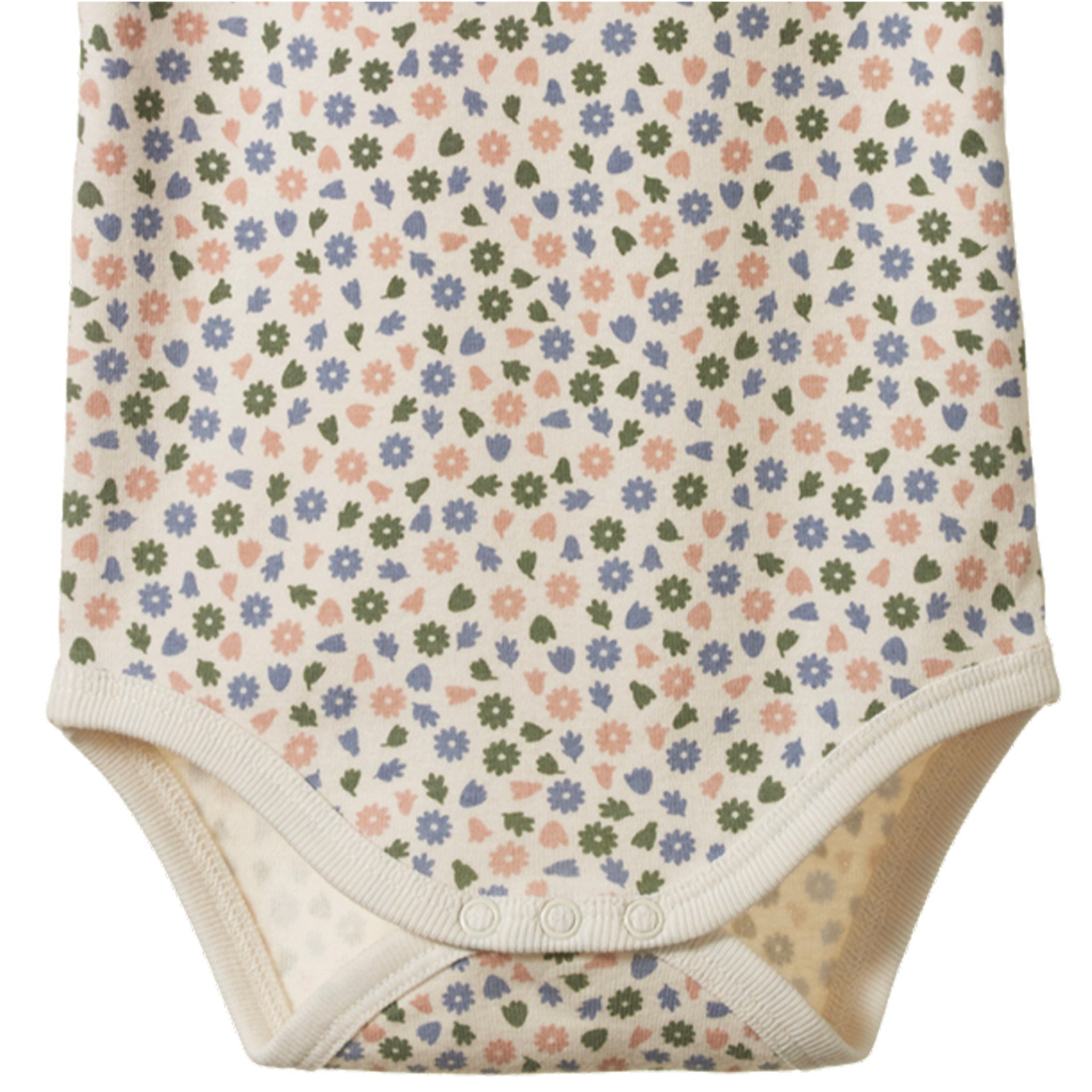 Nature Baby Organic Cotton Short Sleeve Bodysuit -  Chamomile Blooms - Tea Pea Home
