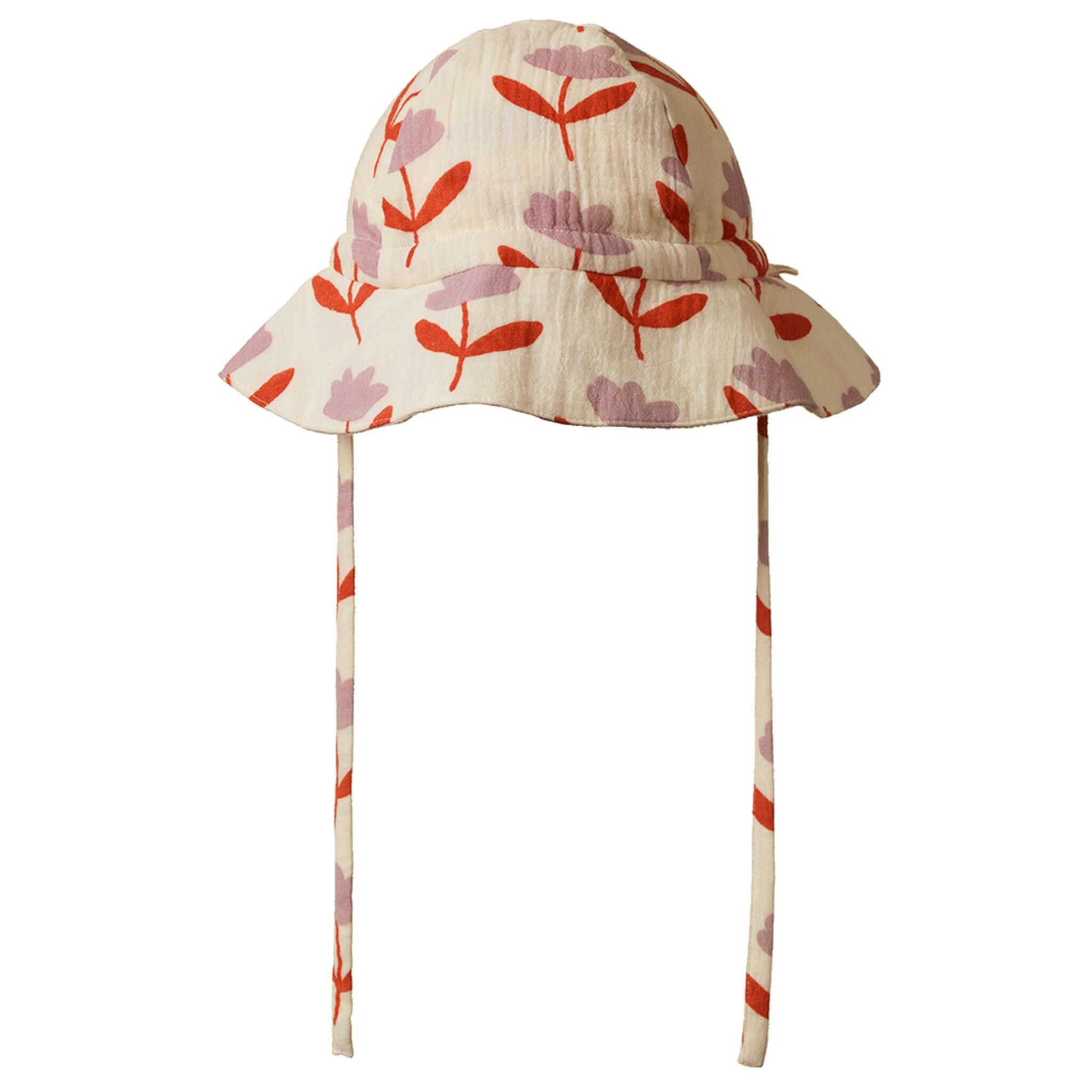 Nature Baby Muslin Sunhat - Fleurette featuring floral patterns, soft organic cotton, and a wide brim for sun protection.