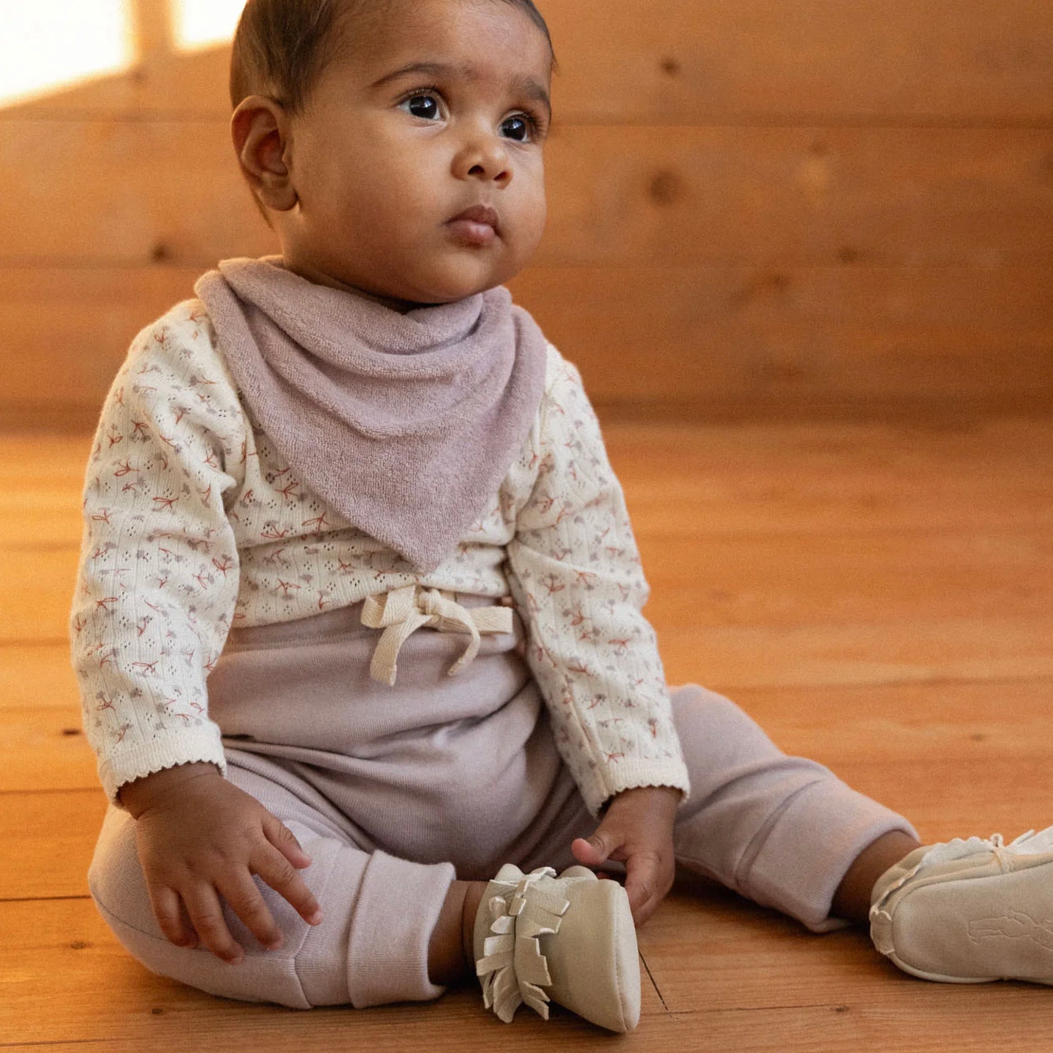 Nature Baby Organic Cotton Drawstring Pants - Lilac