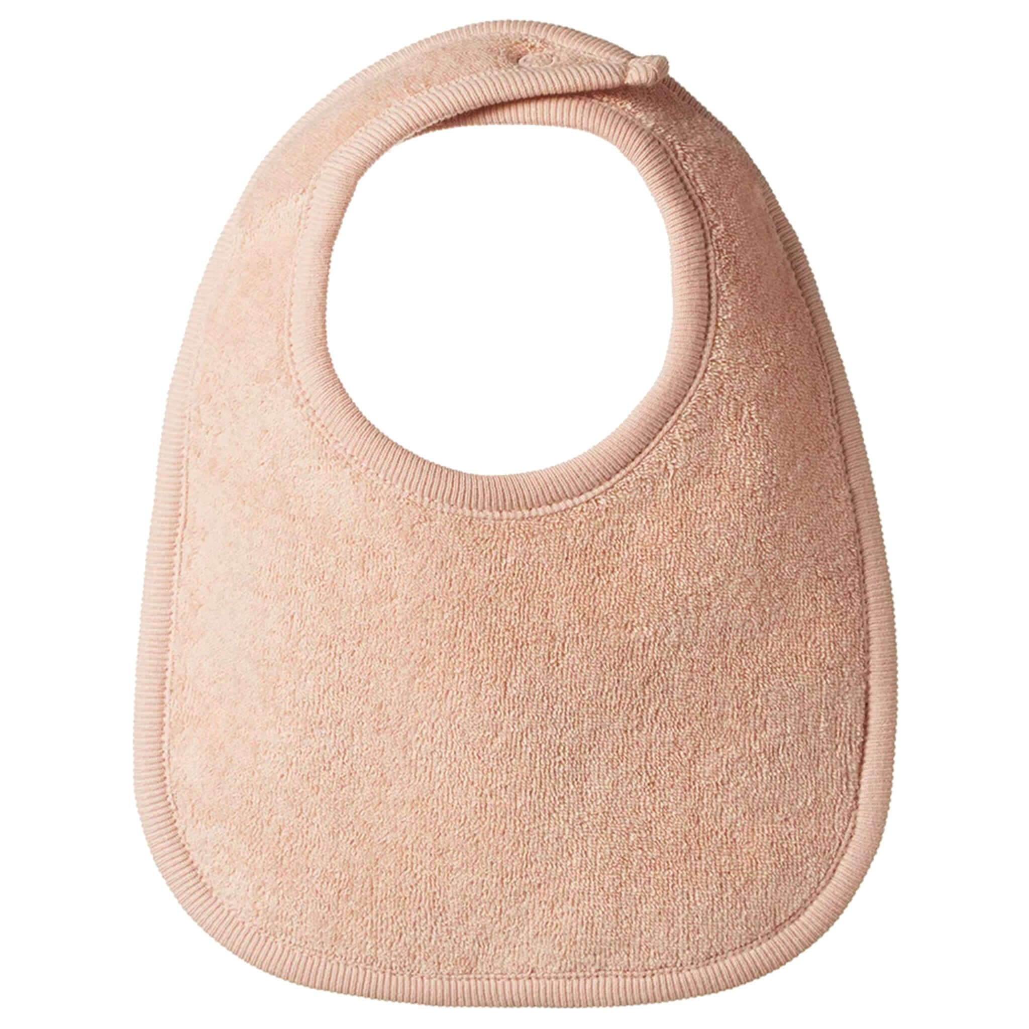 Nature Baby Organic Cotton Dribble Bibs 3 Pack - Rose Dust, Natural & Nougat - soft absorbent bib in rose dust color