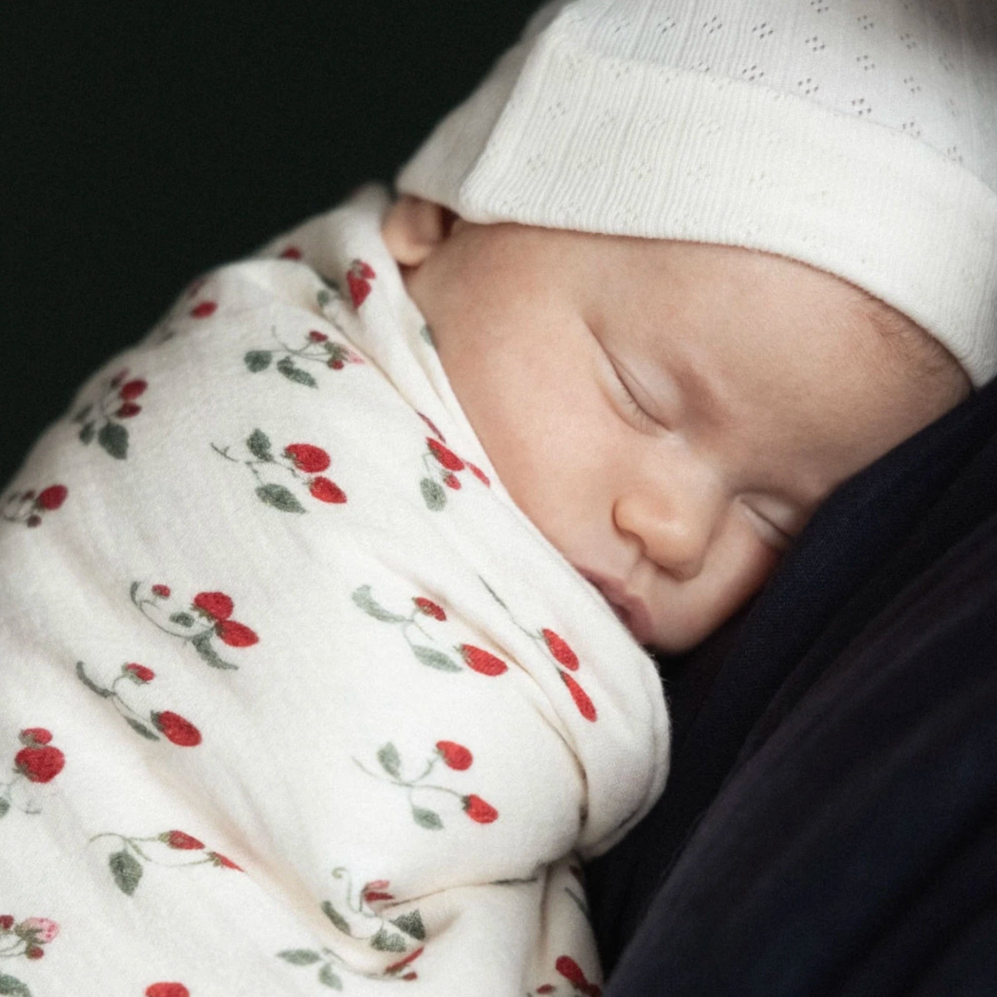 Nature Baby Organic Cotton Muslin Wrap -  Strawberry Blush