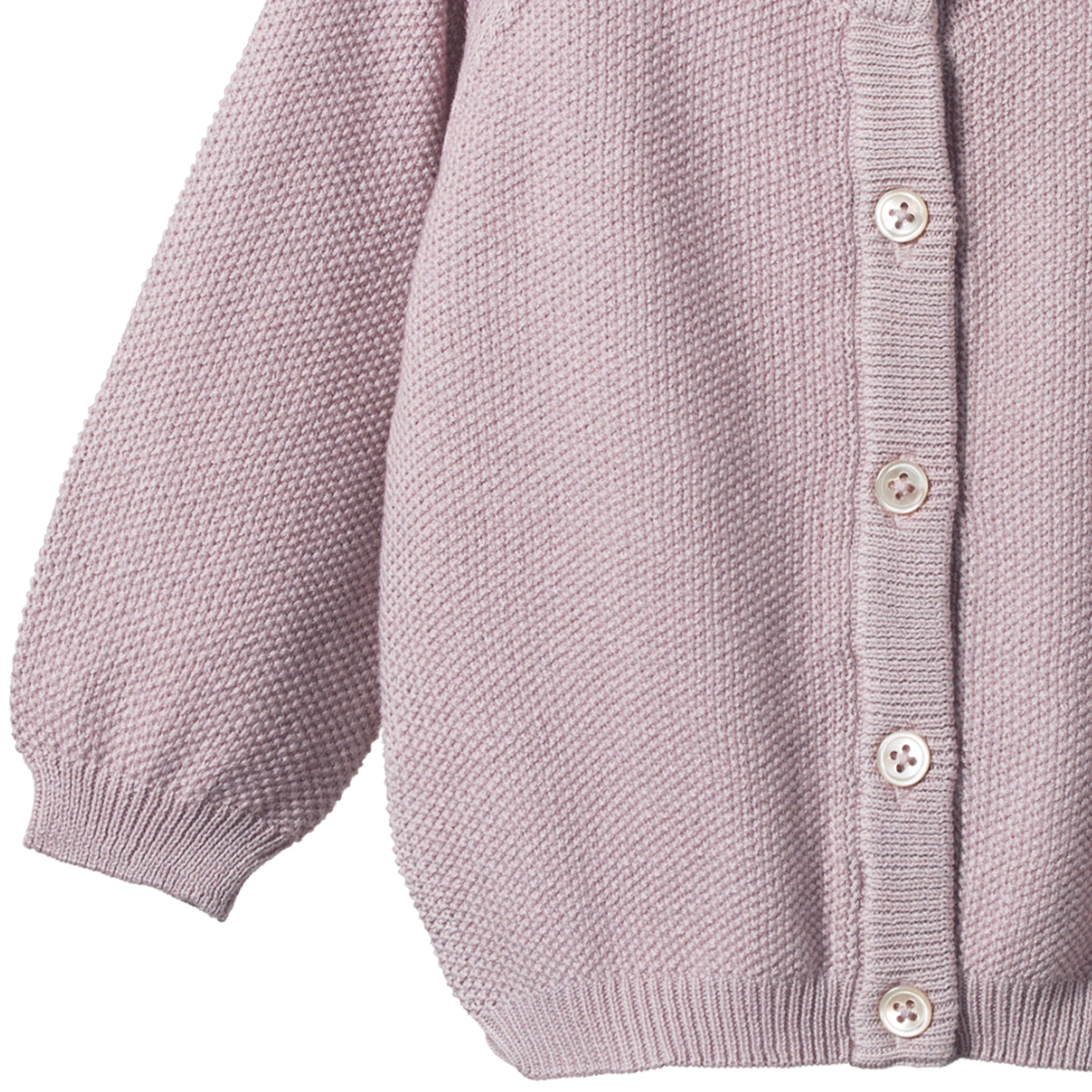 Nature Baby Organic Cotton Piper Cardigan Lilac Tea Pea