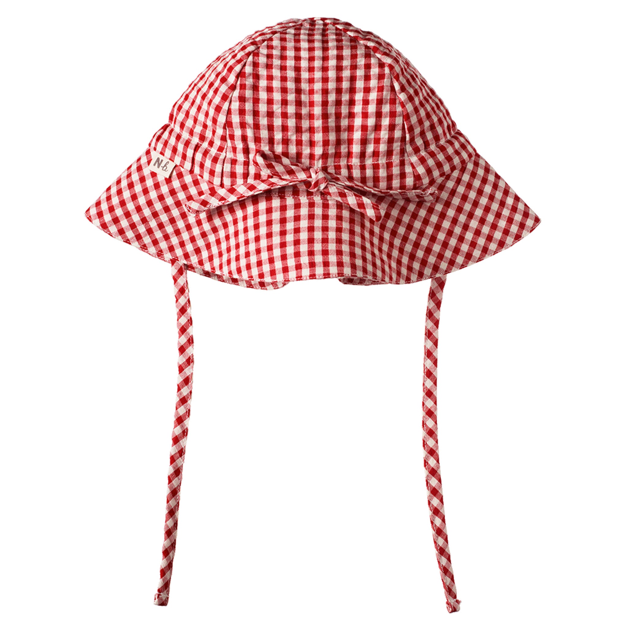 Nature Baby Organic Cotton Sunhat - Red Check