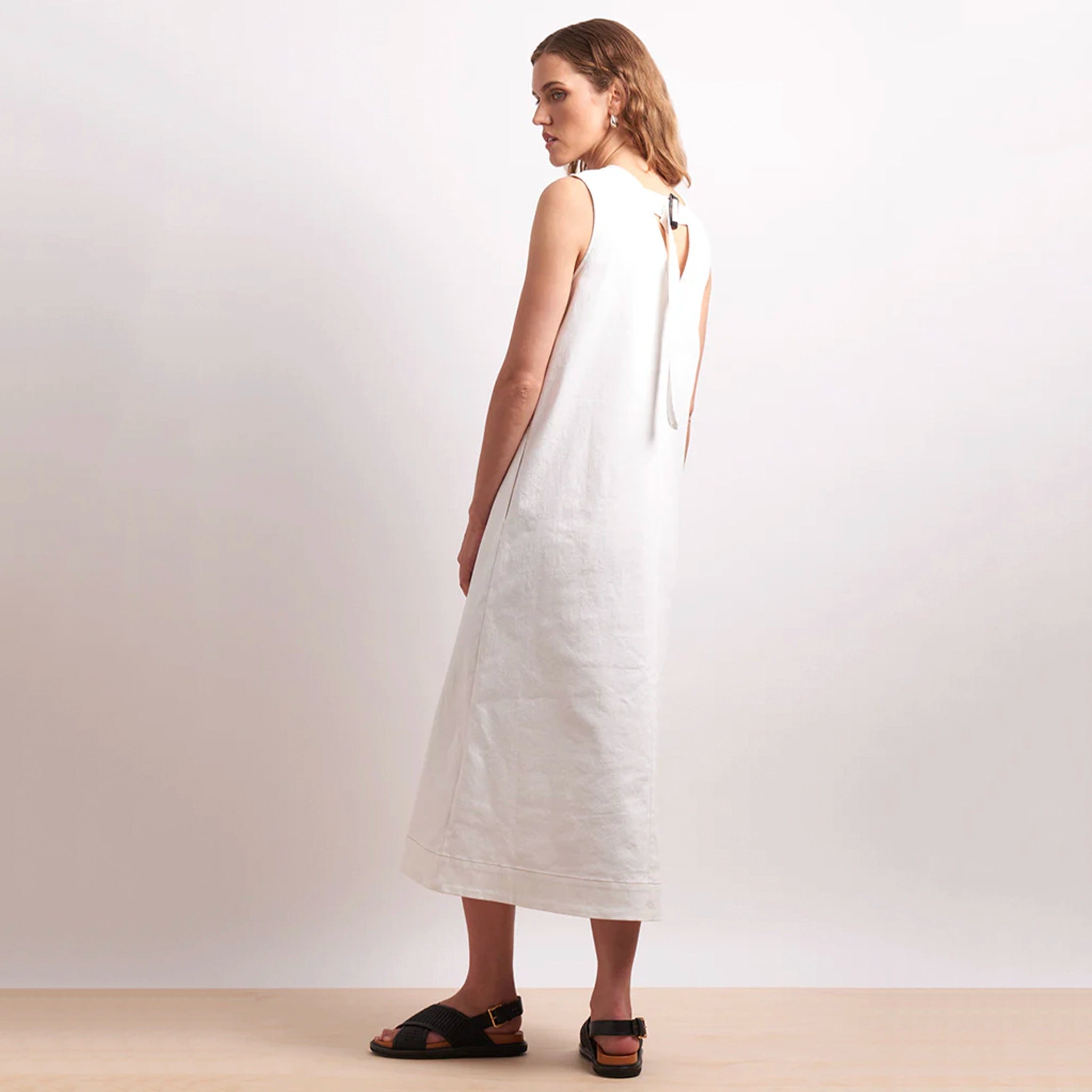 Neris Buckle Up Dress - Ivory