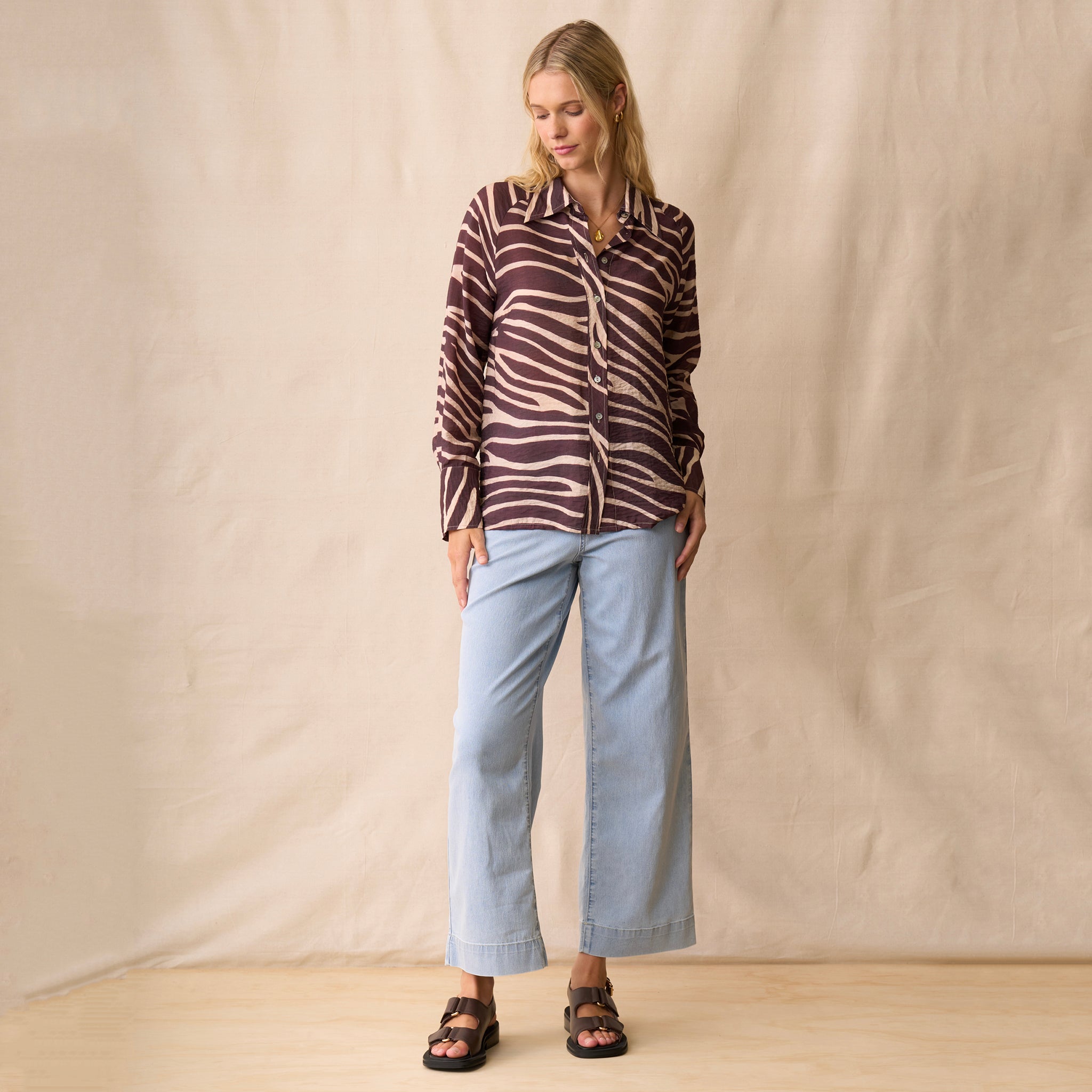 Neris Dazzle Shirt - Mahogany