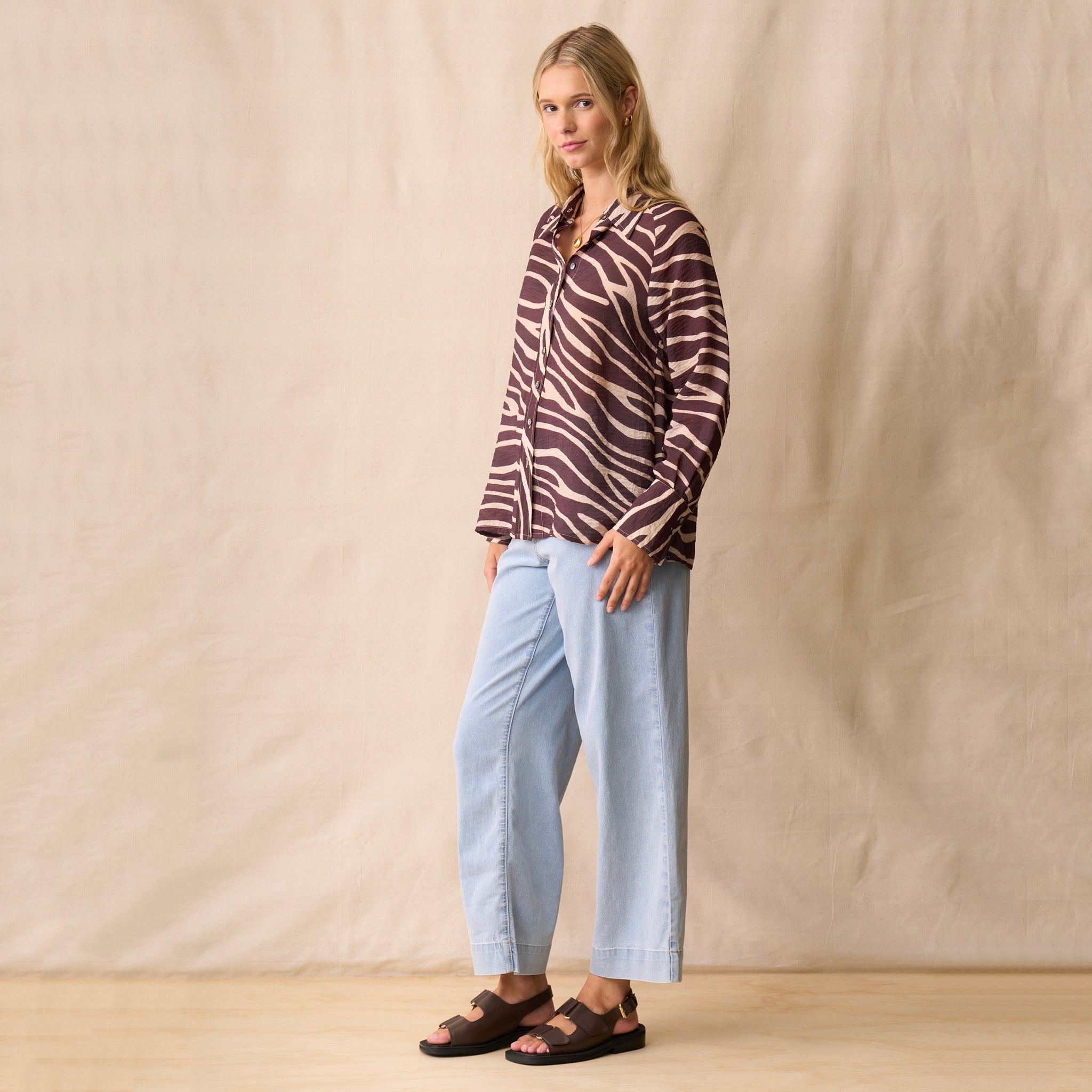Neris Dazzle Shirt - Mahogany